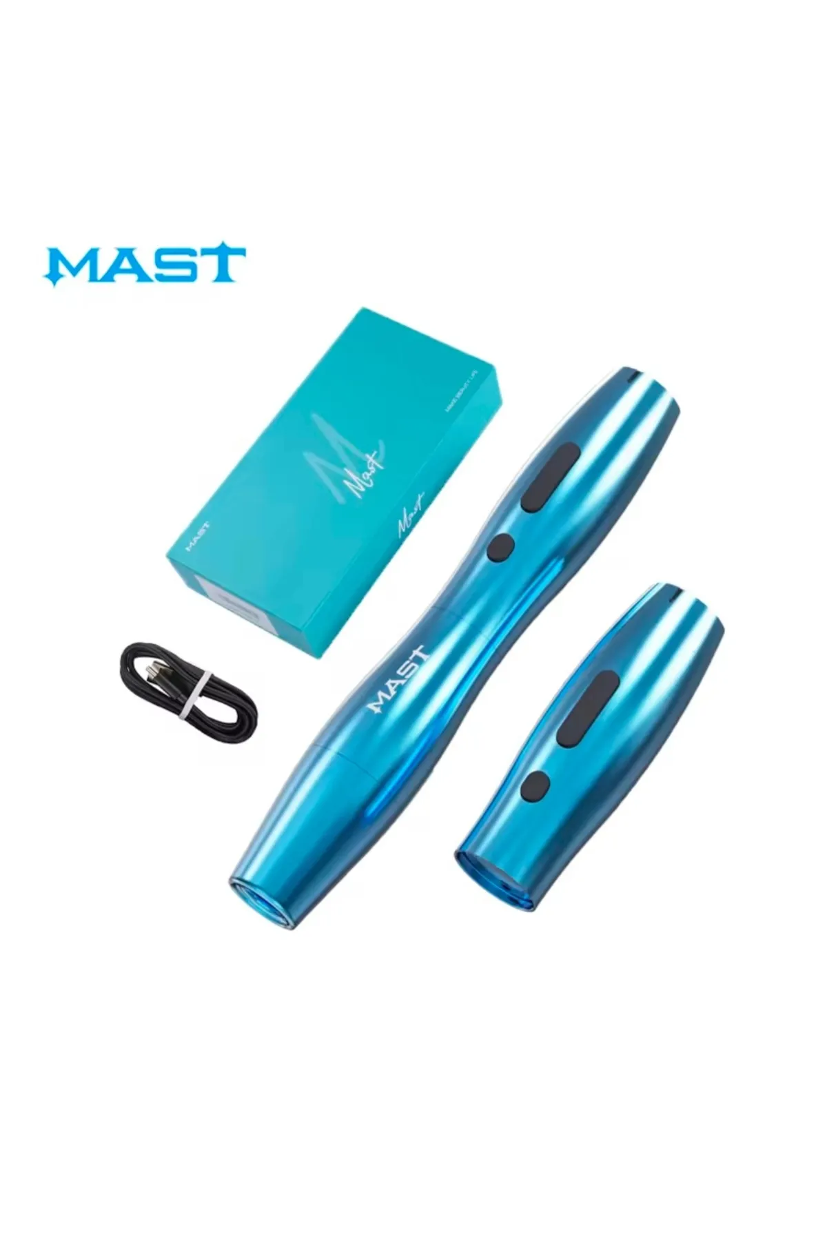 Genel Markalar 1 Set MAST P20 Wireless Kablosuz Double Power Supply Battery Kalıcı Makyaj & Tattoo Cihazı ( Blue )