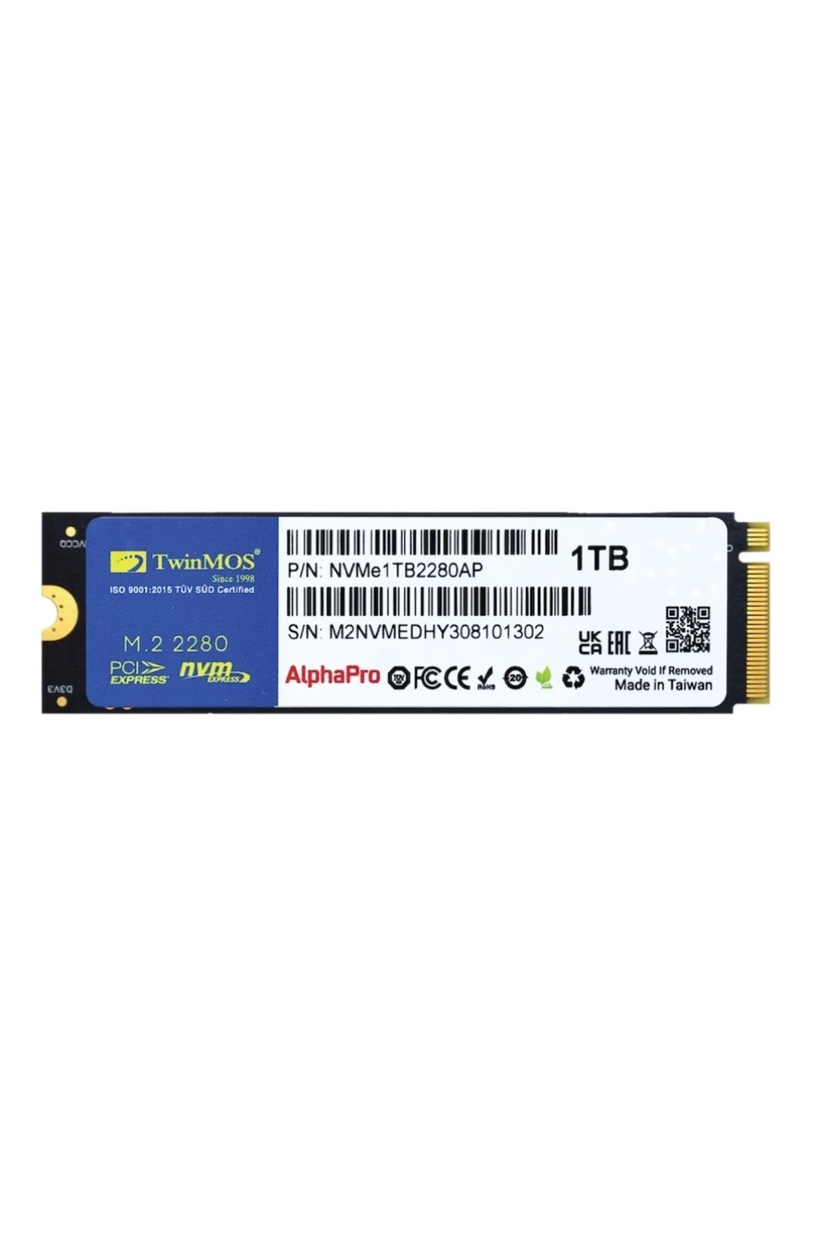 TwinMOS 1 Tb M.2 Pcıe Gen3 Nvme Ssd 3600-3250mb Nvme1tb2280ap