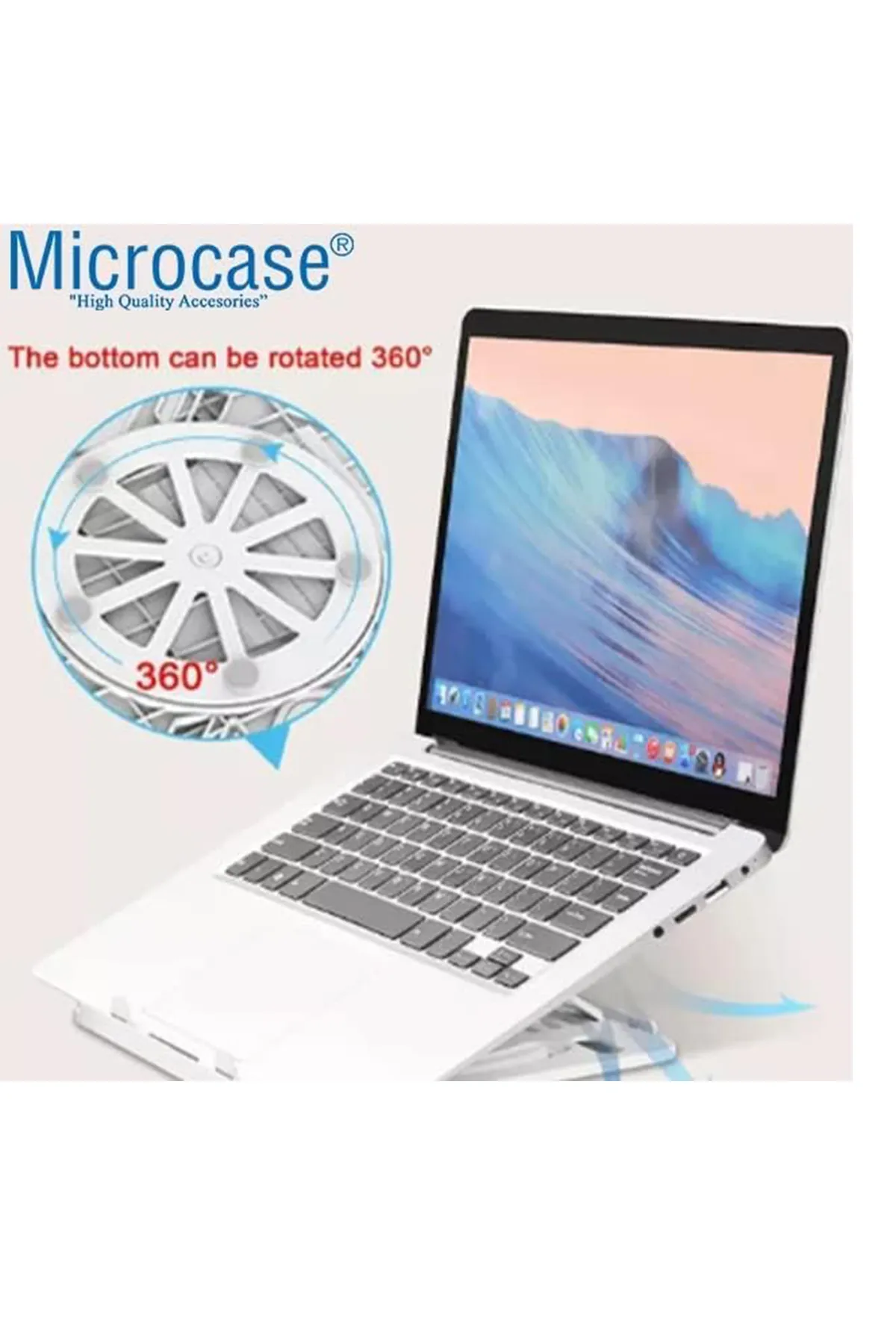 Microcase 10-12 inch Macbook Notebook Laptop için 360 Dönerli Kademeli Masaüstü Stand-AL3481