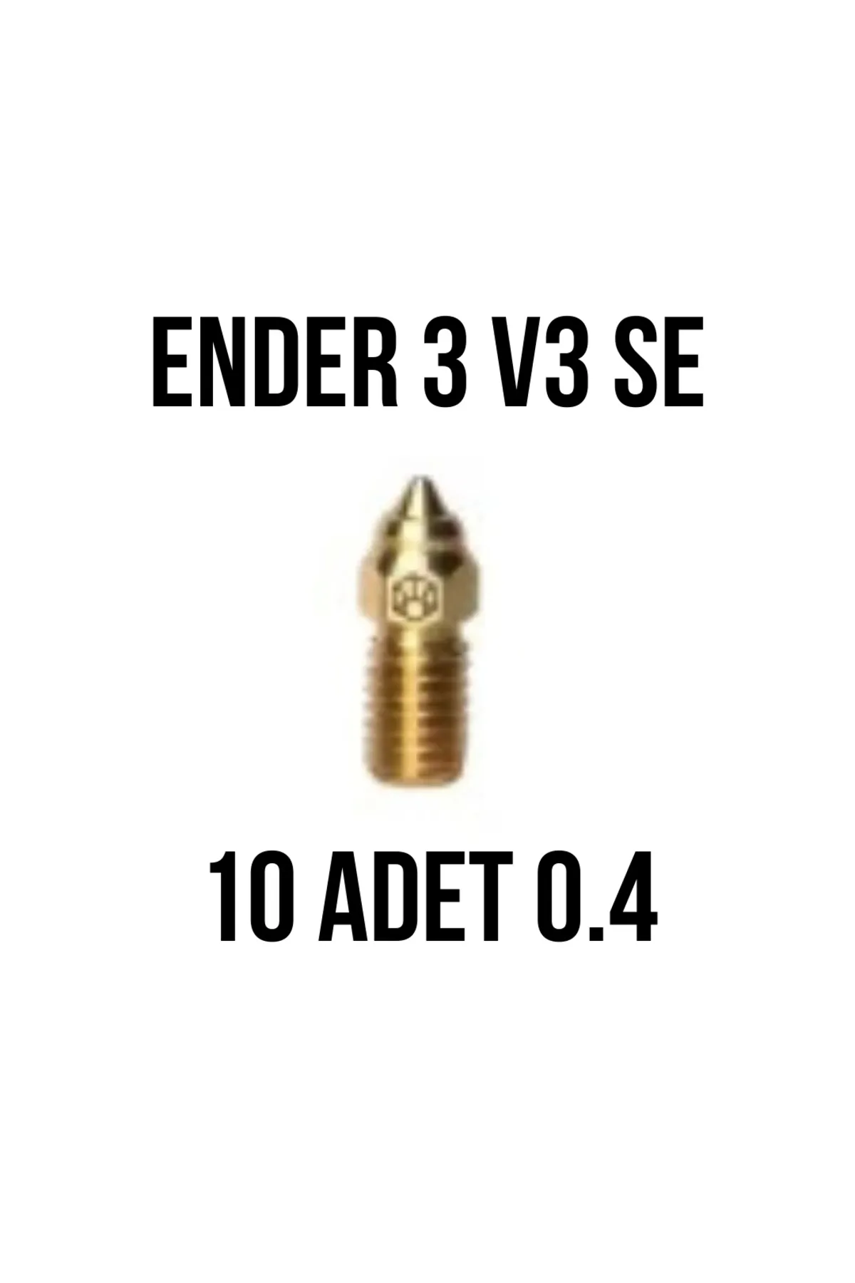 CSATech 10 Adet - CSA Ender 3 V3 SE Nozzle (0.4)