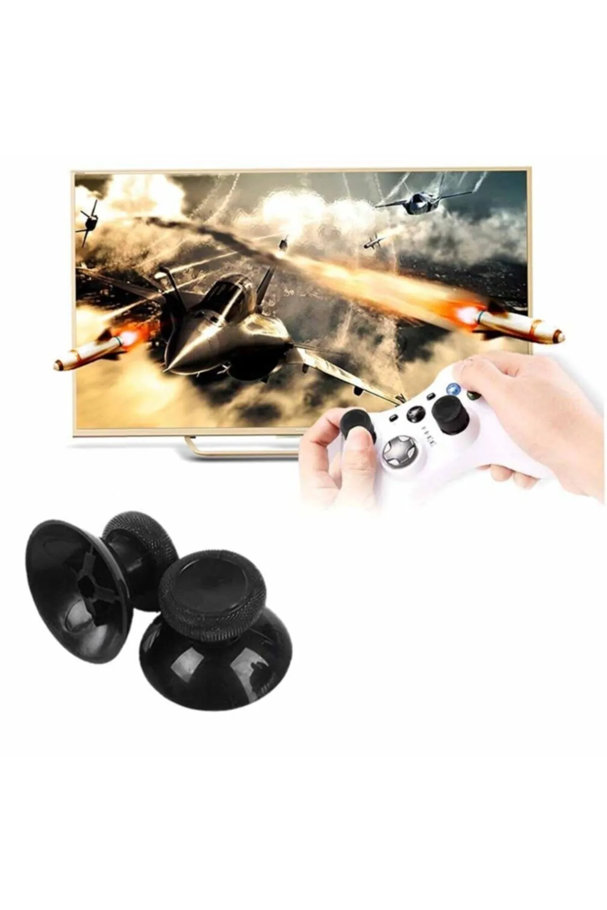 POPKONSOL 10 Adet Xbox One Analog Başlık Xbox One Analog Topuz Kol Tamir Orjinal Yedek Parça Thumb Stick Cap