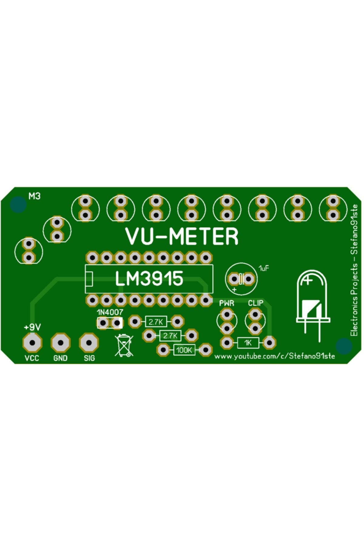 ERKAR 10 Led Vu-metre Devresi Clıp Göstergeli Vu-meter Lm3915