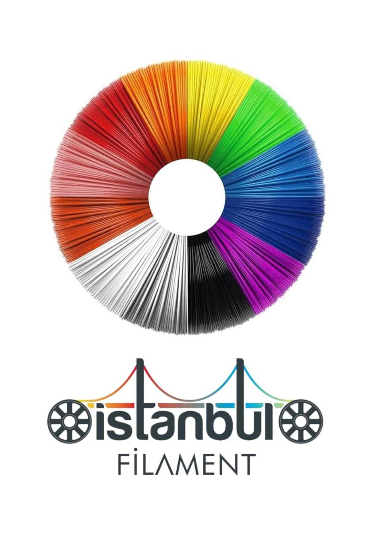 İSTANBUL FİLAMENT 10 Renk 1 Metre Toplam 10 Metre Pla Plus 3d Kalem Filament Ø 1,75mm ± 0,05 Mm