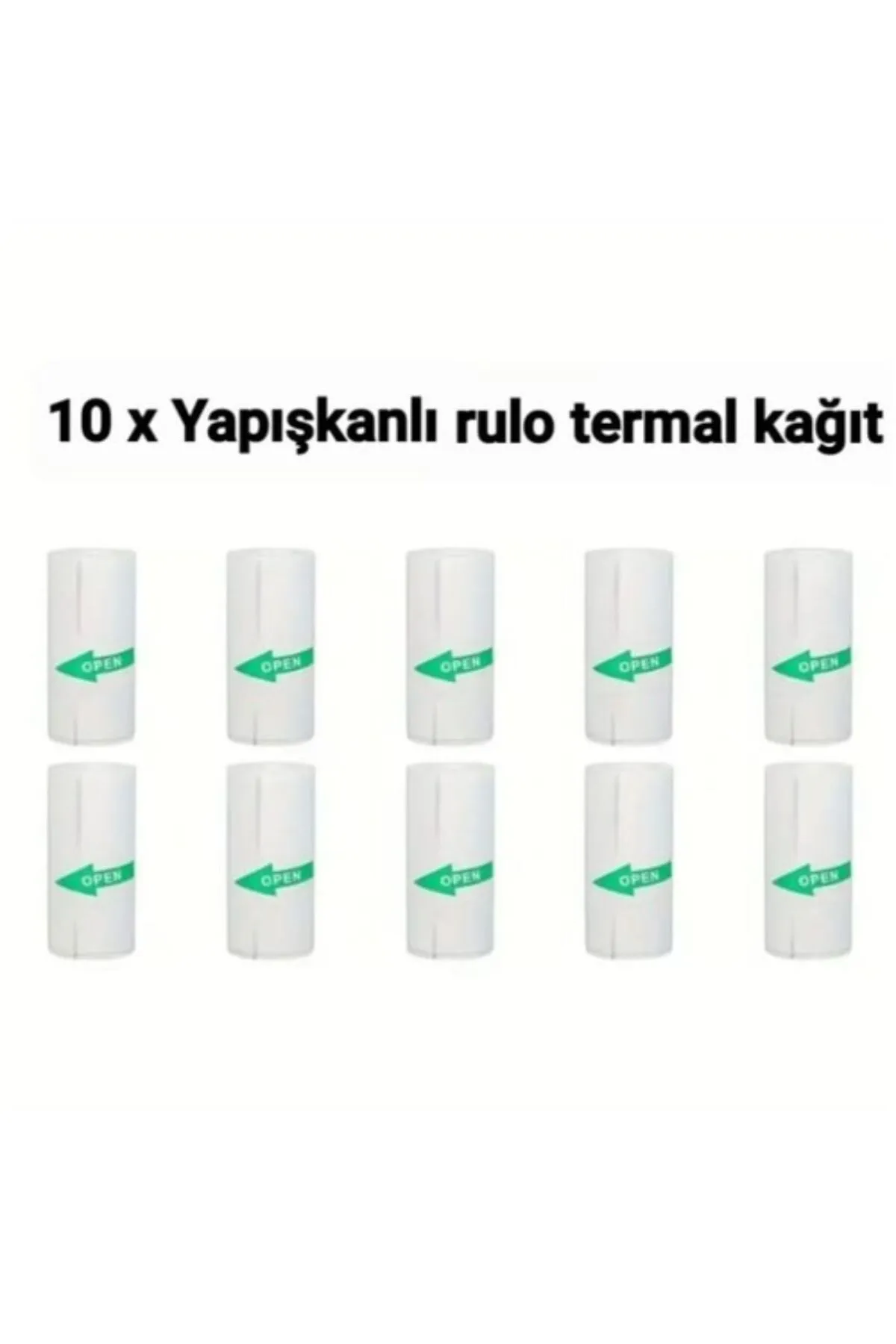 Moulosy 10 X Mini Taşınabilir Yazıcı Yapışkanlı Rulo Termal Kağıt 58mm