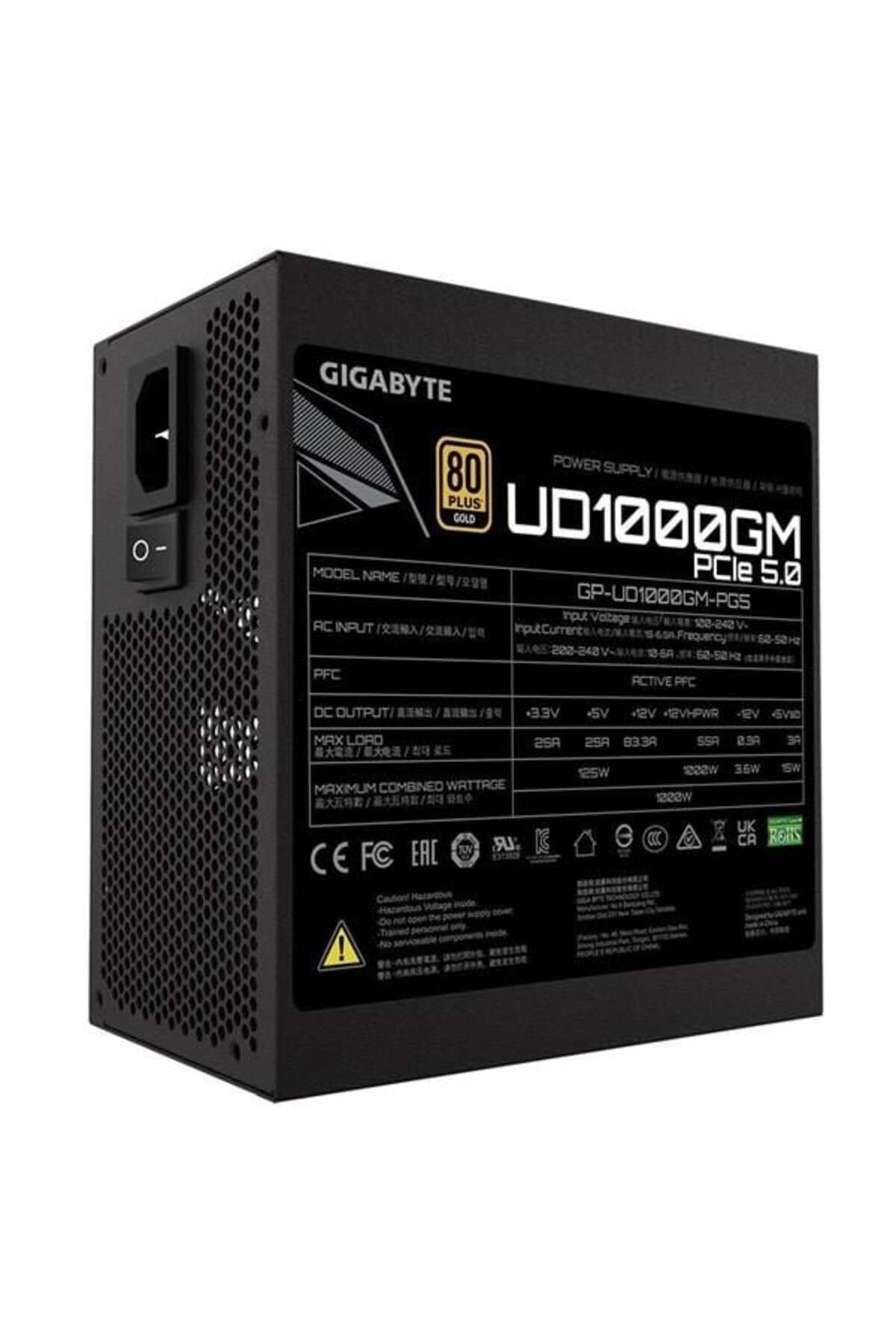 Gigabyte 1000w 80 Gold Gp-ud1000gm Pg5 Pcıe 5.0 Tam Modüler Power Supply