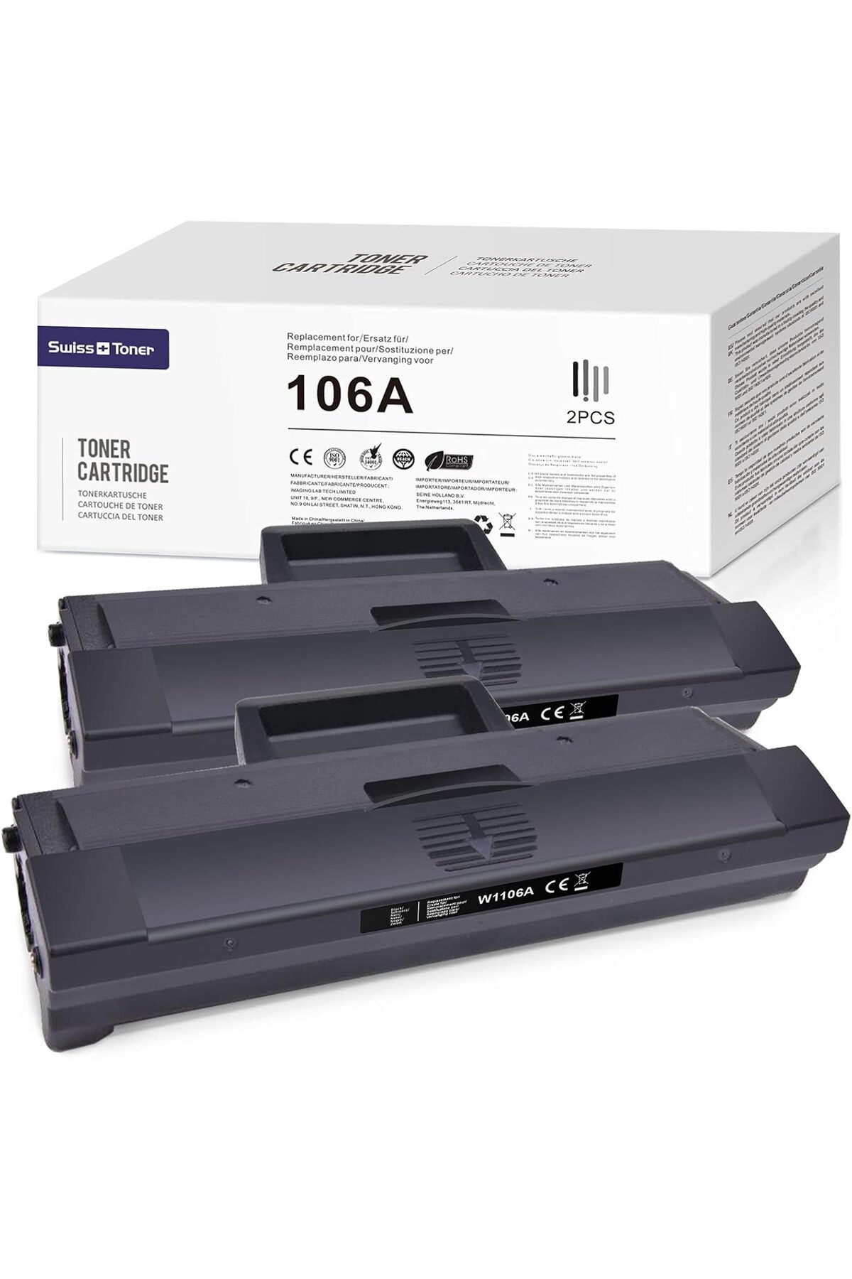 HP 106A W1106A[ÇİPLİ] Toner Cartridge to HP Laser 107a 107w 107r MFP 135a 135w 135r 137fnw 2xBlack