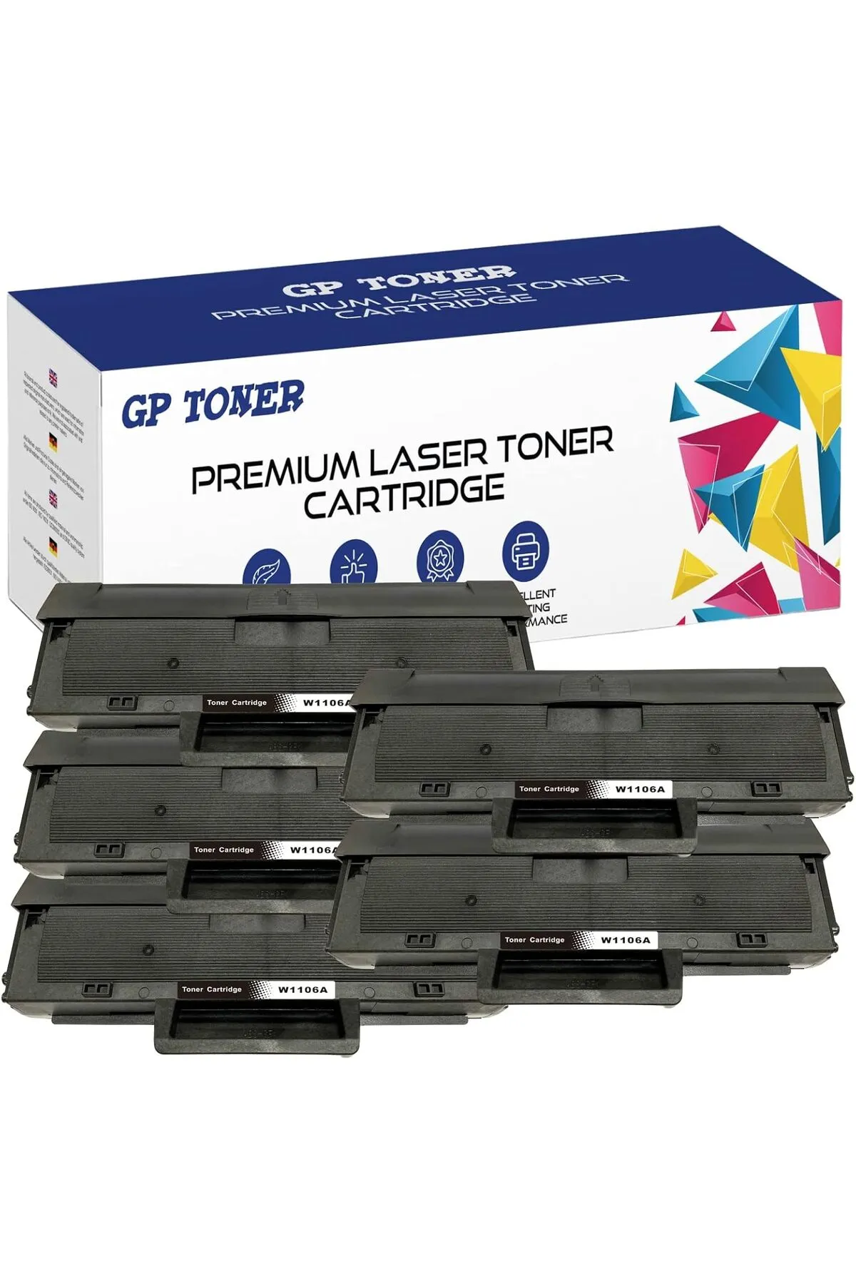 HP 107a 107r 107w 135a MFP 135r MFP 135w MFP 137fnw W1106A MUADİL TONER (5x Black Toner)