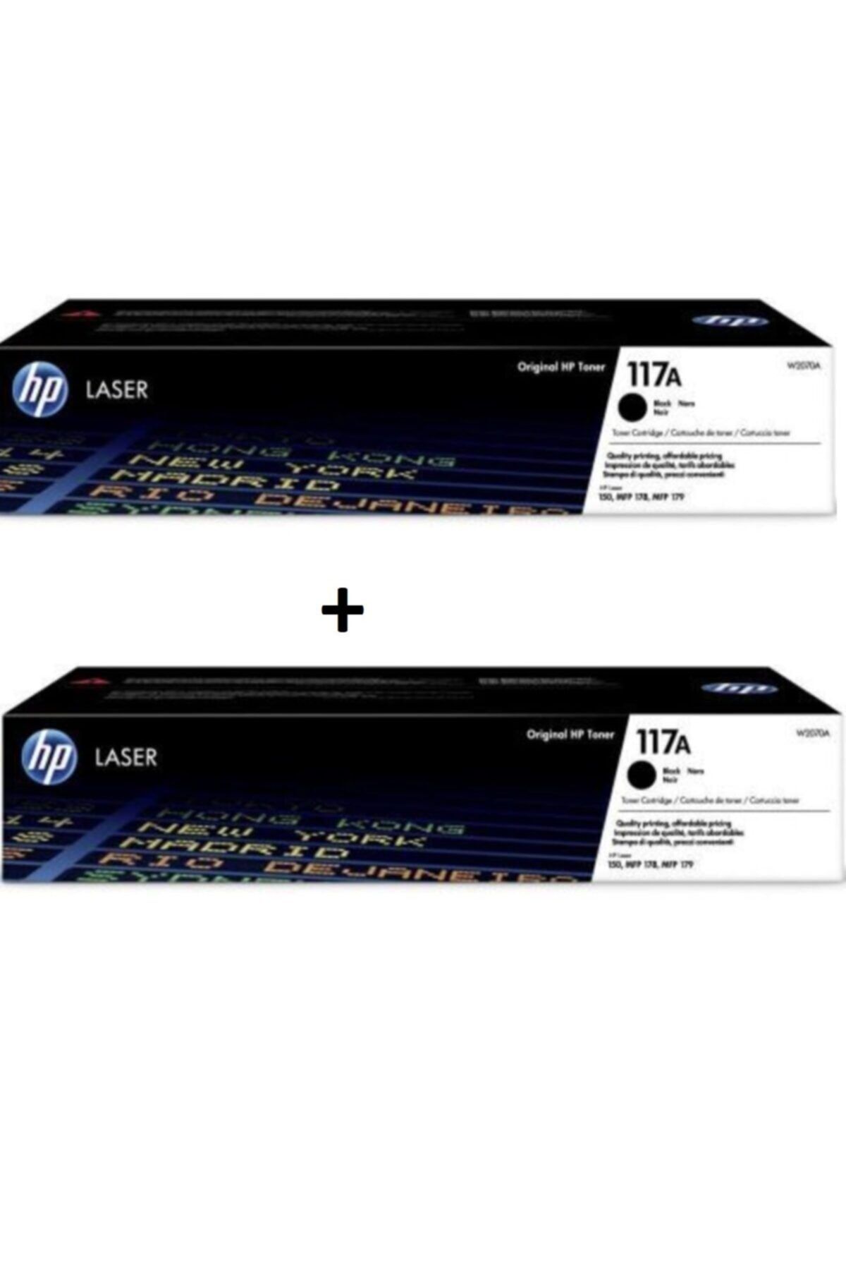 HP 117a Black Siyah 2 Li Set 1.000 Sayfa Toner W2070a