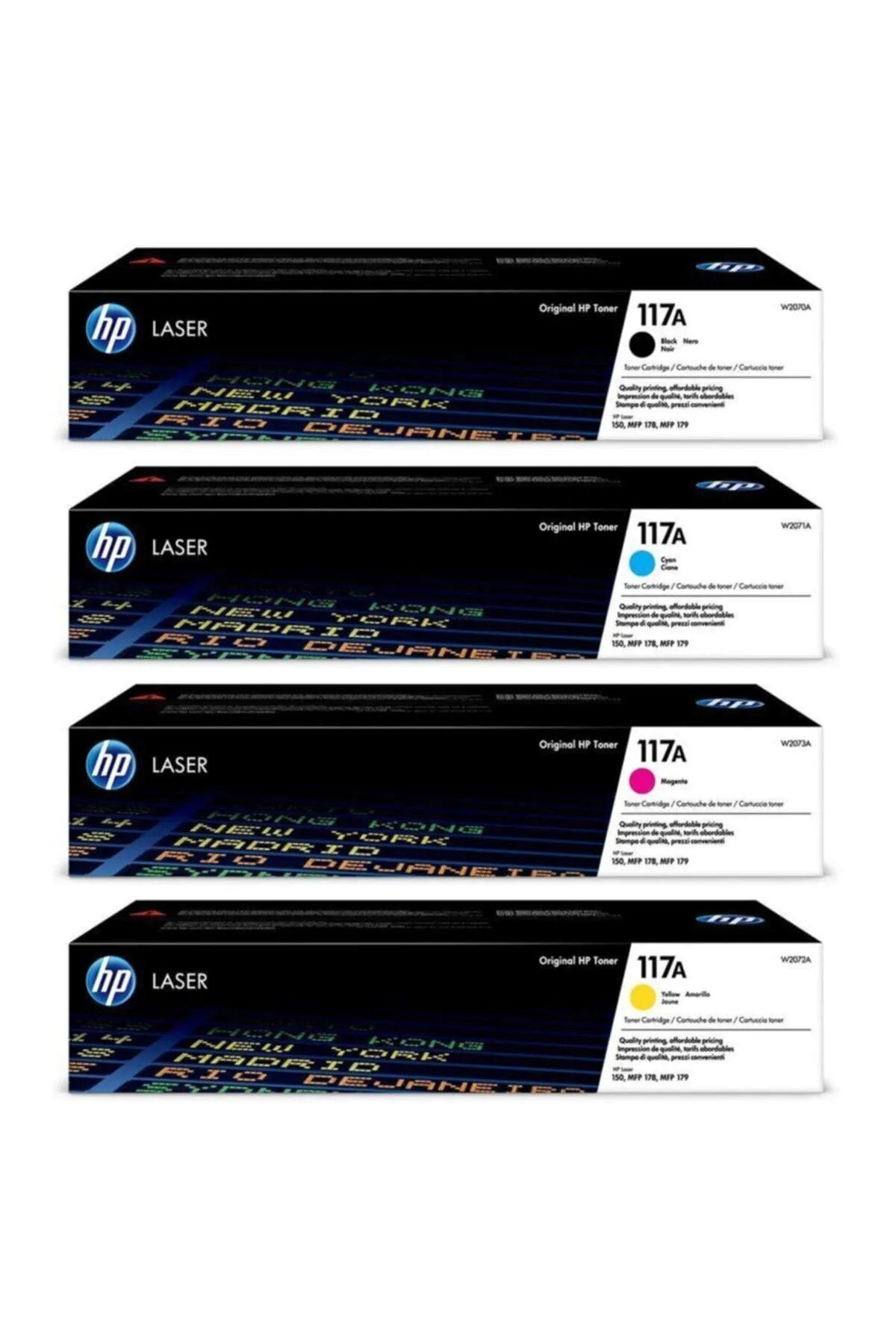 HP 117a Orjinal 4'lü Toner Set W2070a-w2071a-w2072a-w2073a 150a