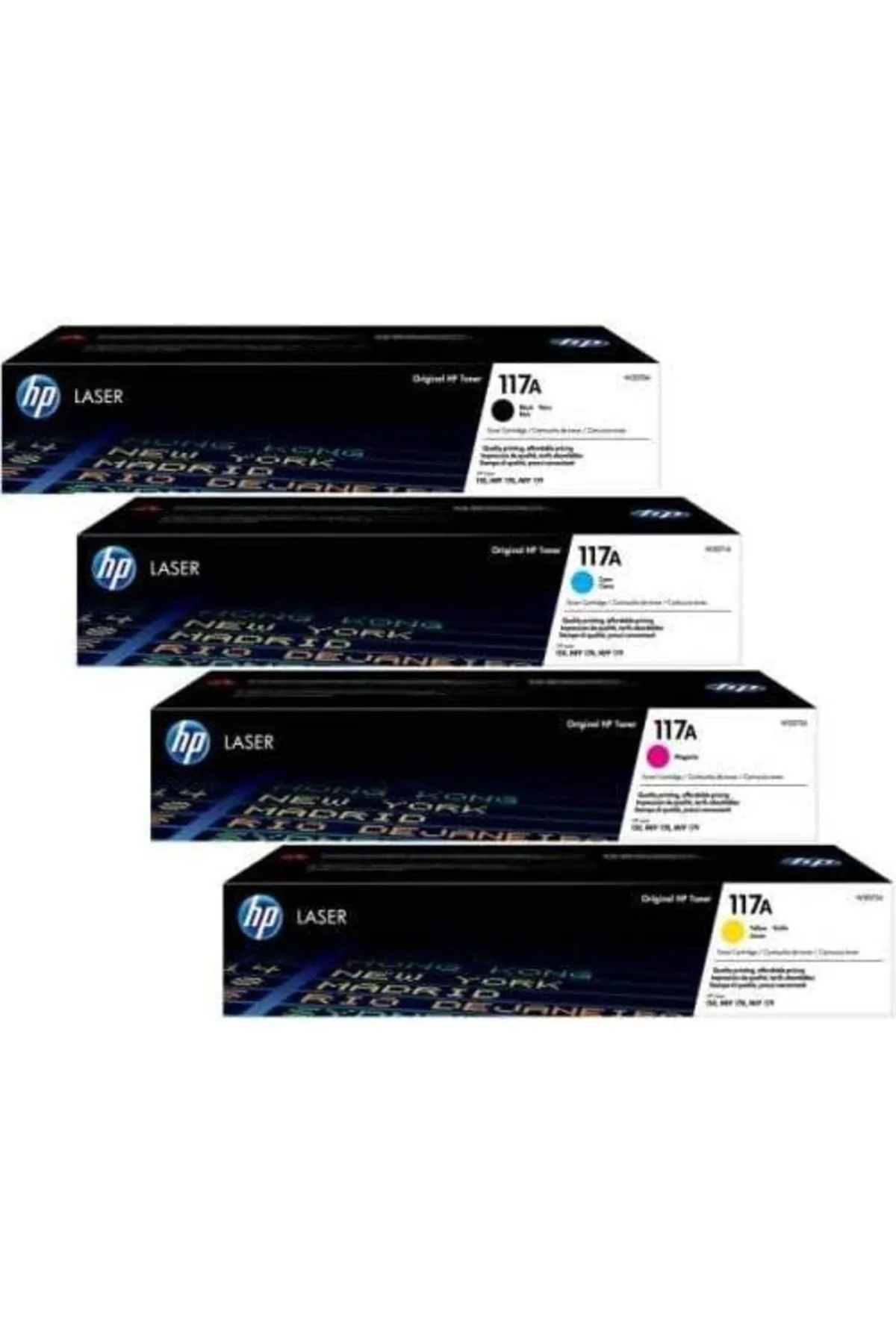 HP 117a Orjinal Toner 4'lü Set W2070a-w2071a-w2072a-w2073a 150a