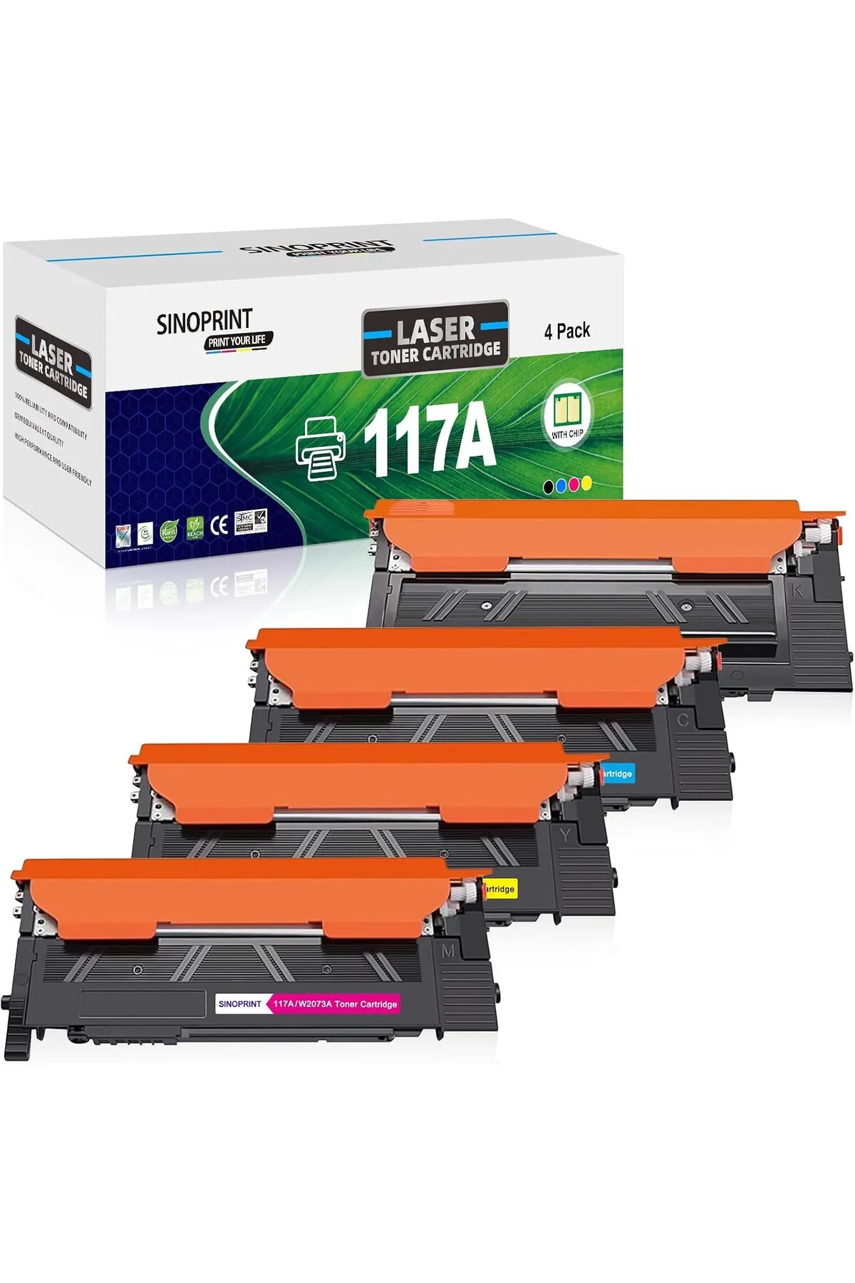 HP 117A Toner Color Laser 150nw MFP 179fnw 1 178nw W2070A W2071A W2072A W2073A (Bk Cyn Yell Mag.)