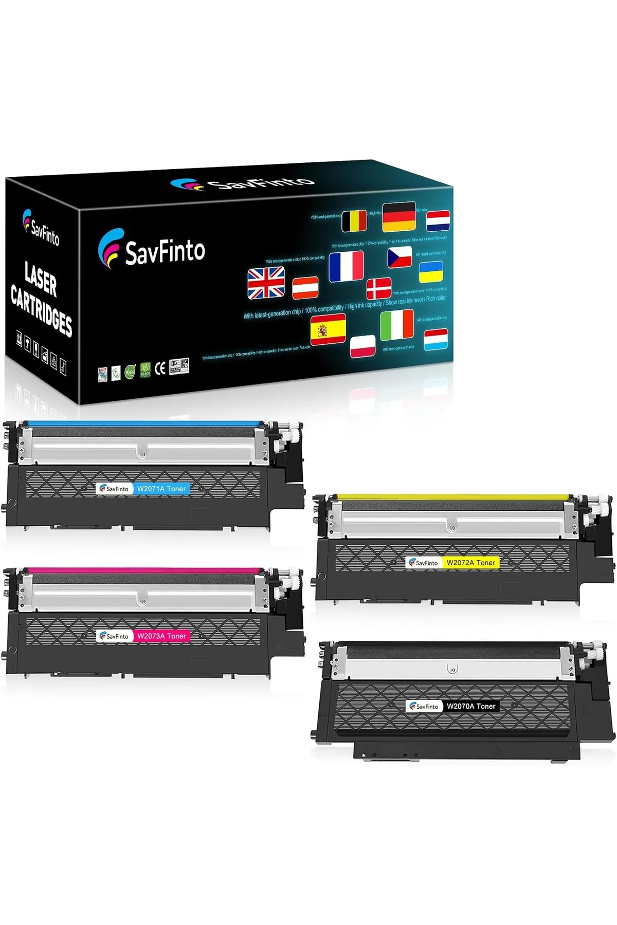 HP 117A W2070A W2071A W2072A W2073A Toner Color Laser MFP-179fwg MFP-178nwg 150nw  (4 Pack)