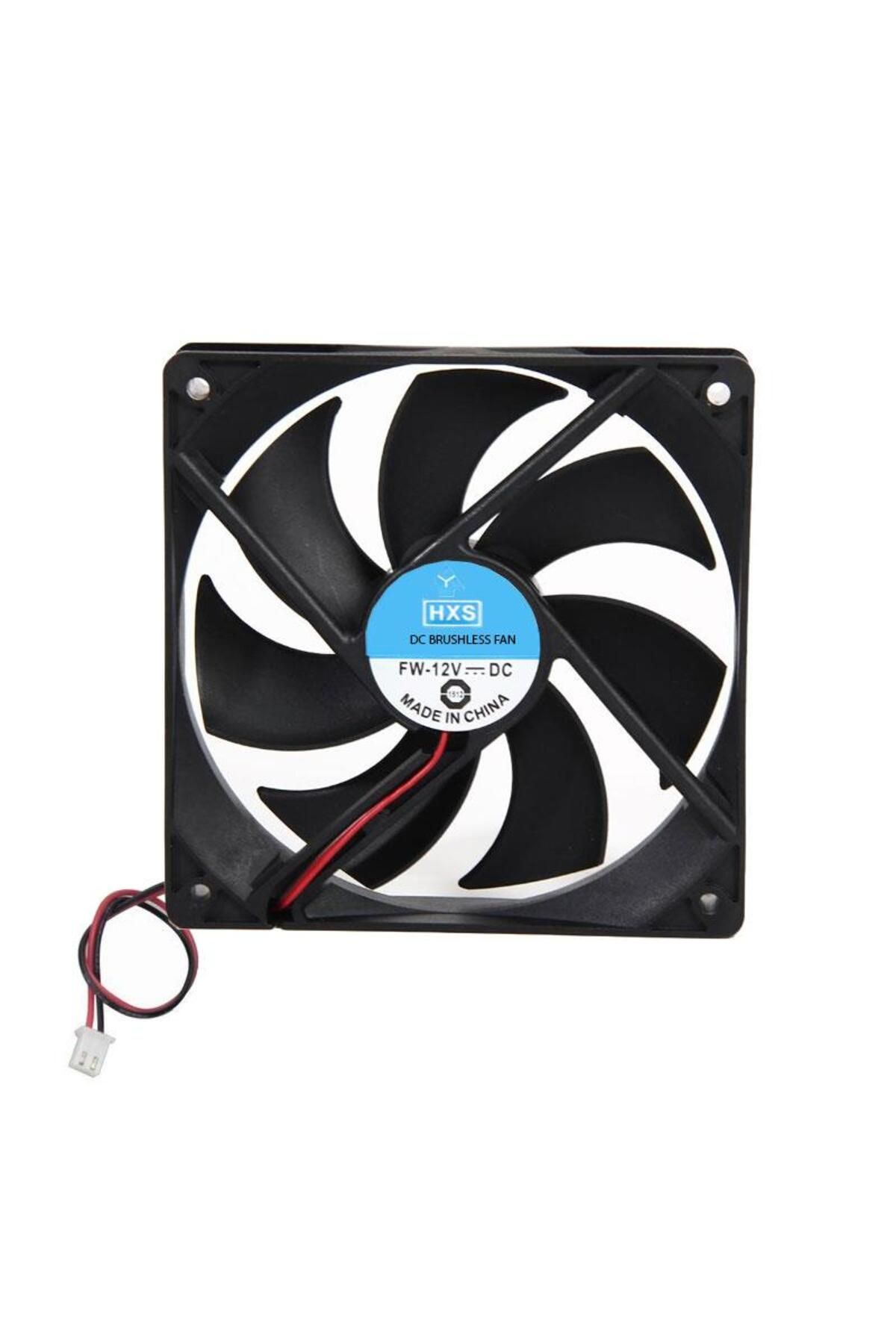 Genel Markalar 12 Cm 2 Pin Li Kasa Içi Soğutucu Fan 12v 12x12x2,5 Cm Fan