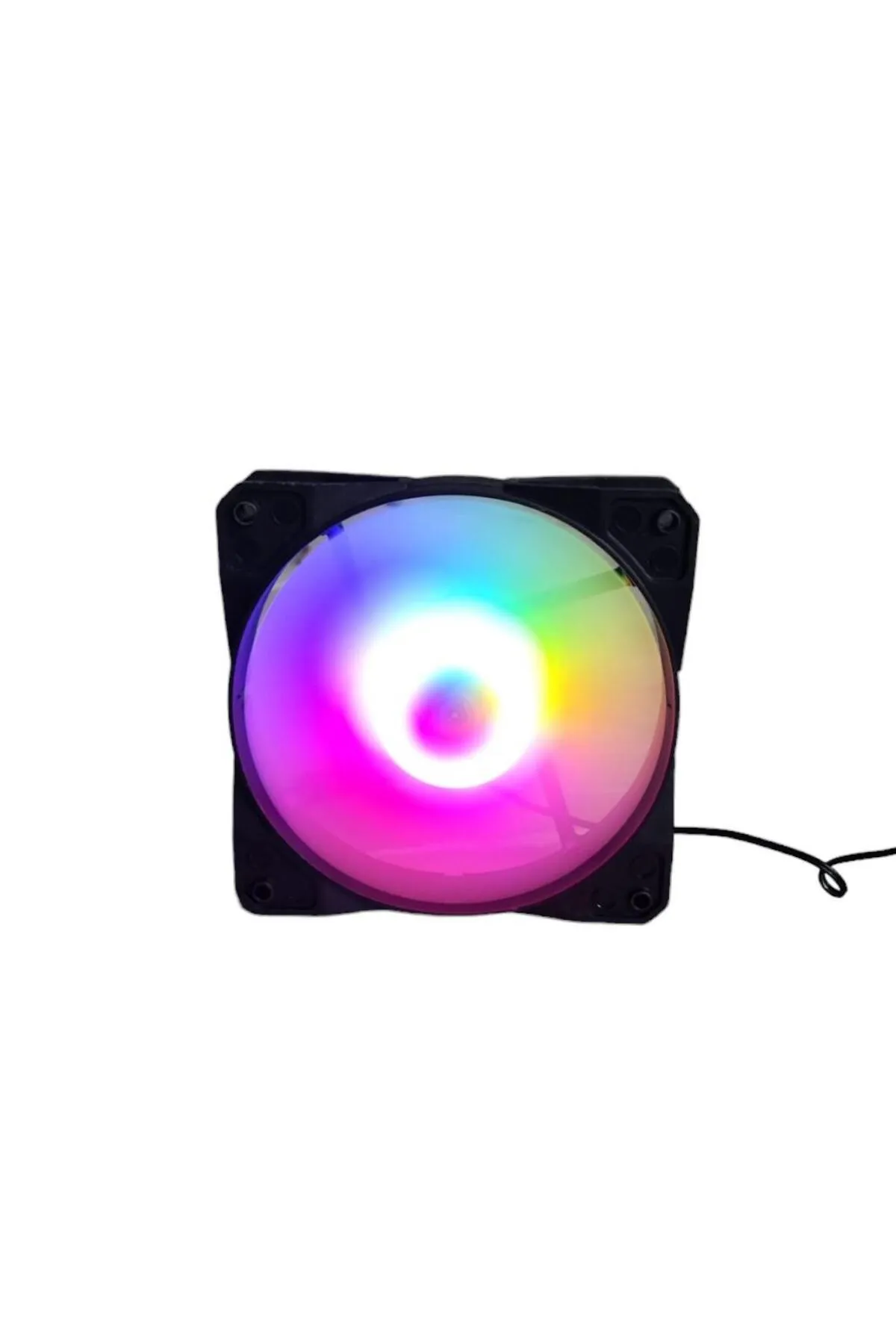 ECOYOM 12 Cm Rgb Led Işıklı Kasa Fanı Rainbow Kasa Soğutucu Fan Gökkuşağı Fanı Cooling Fan