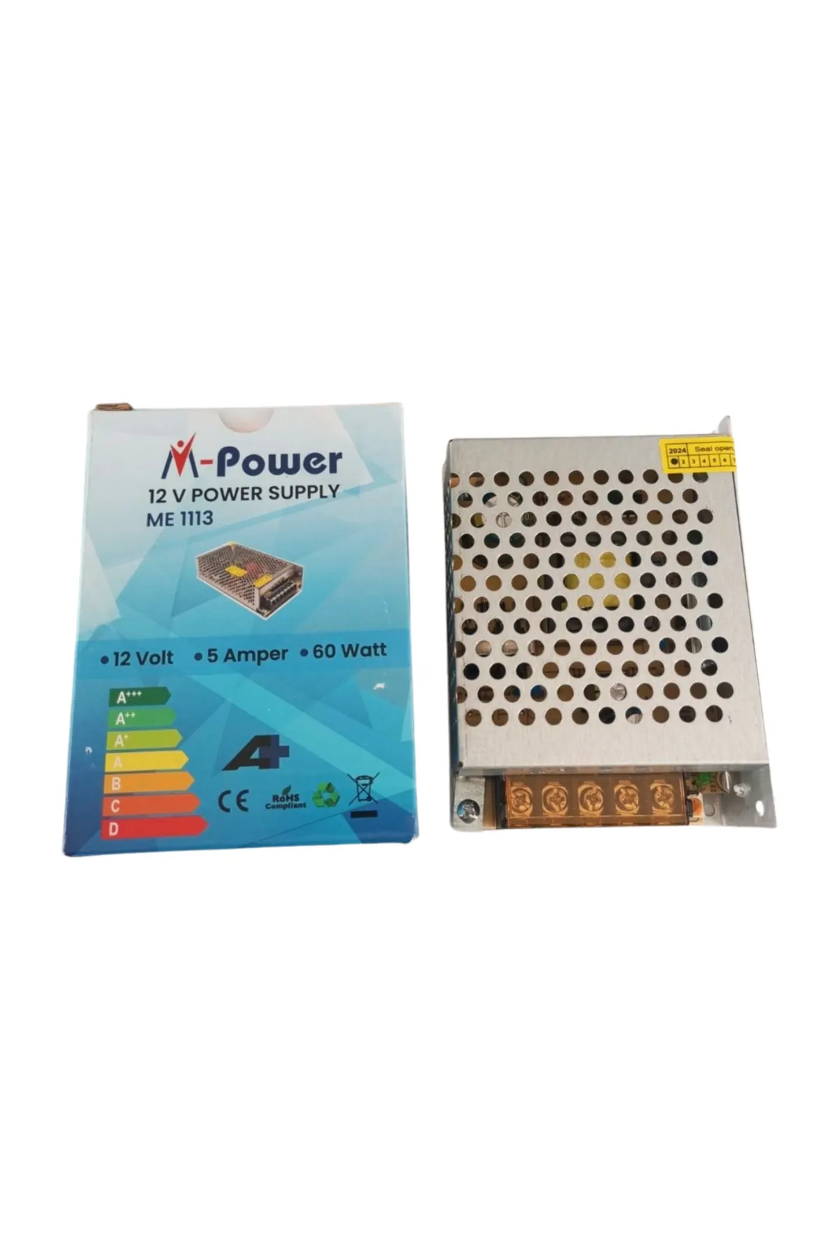 M POWER 12 V POWER SUPPLY ME 1113 12VOLT 5 AMPER 60 WATT