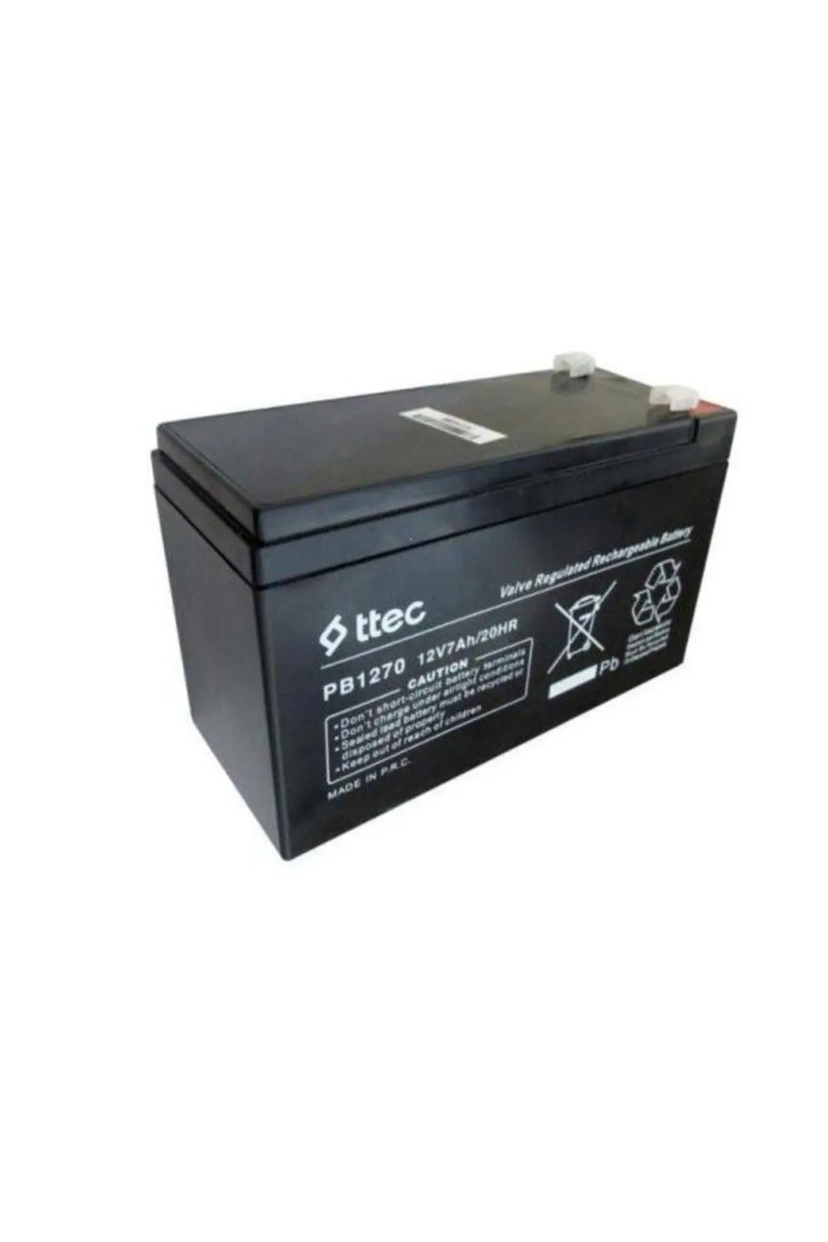 ttec 12 Volt 7 Amper - 12v 7ah Kuru Akü Alarm Ups Güç Kaynağı Ilaçla Ma Makinesi 12v 7ah 20hr