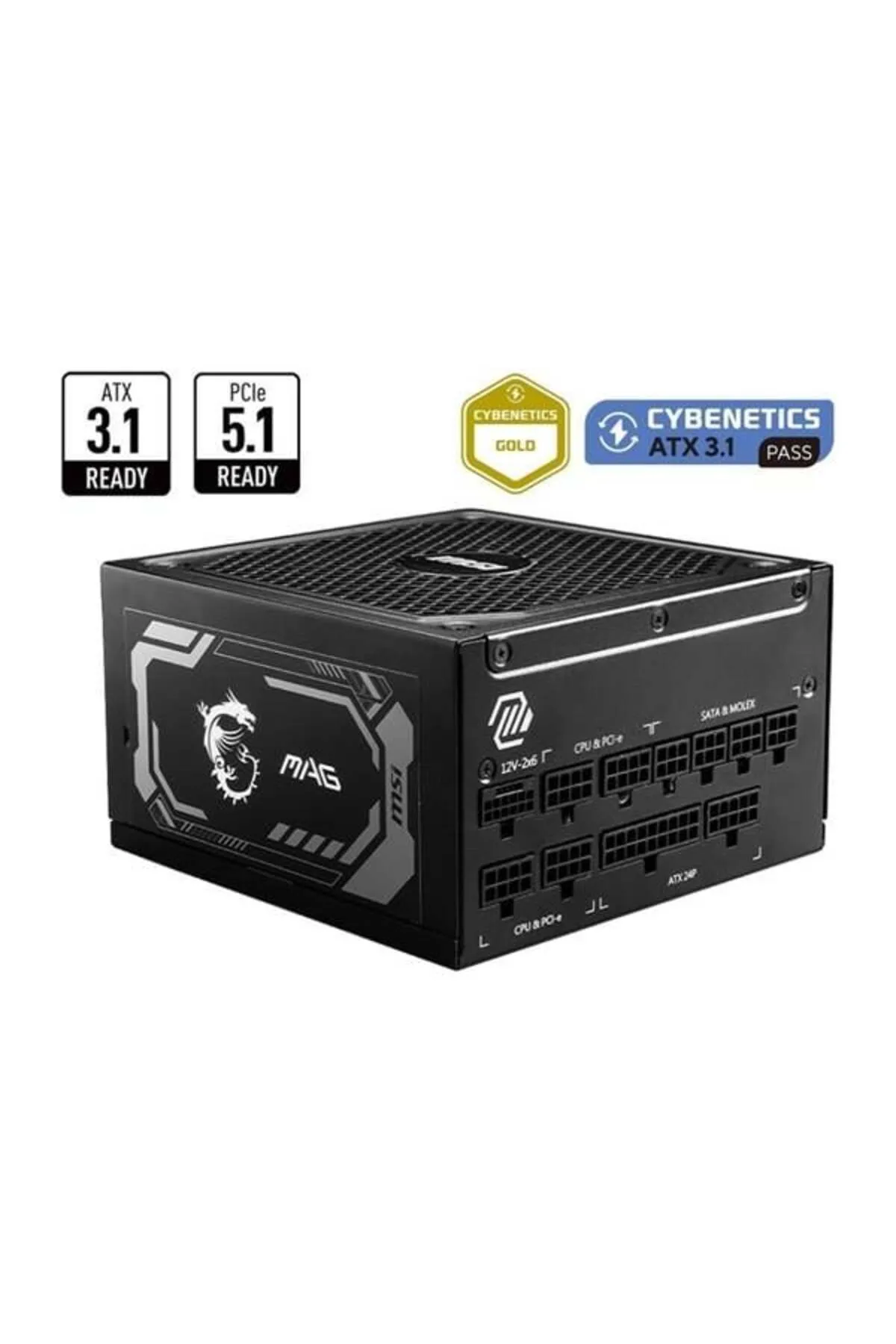 MSI 1250w 80 Gold Mag A1250gl Pcıe 5.1 Tam Modüler Power Supply