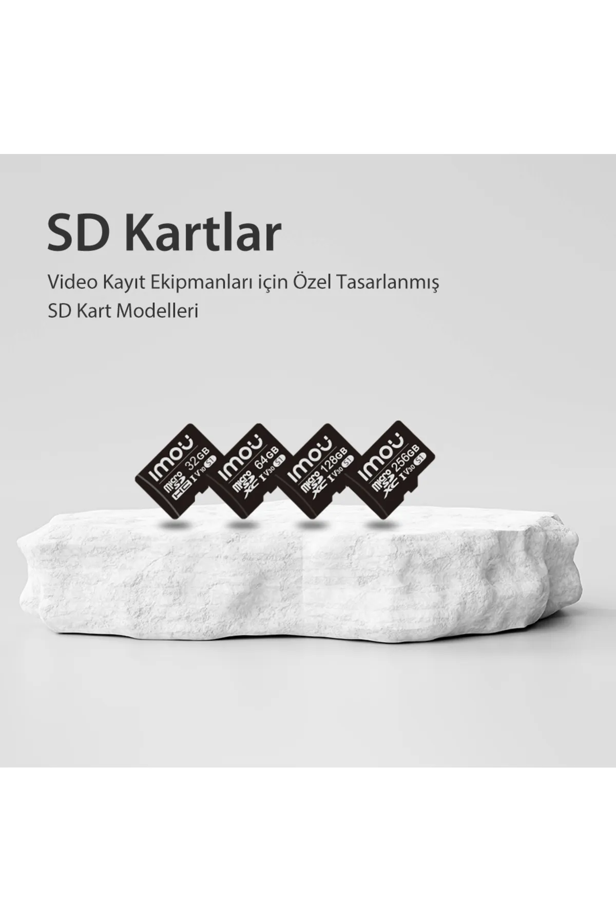 Imou 128 GB Micro SDXC Hafıza Kartı / Class 10,U3,V30-Video Kayıt Ekipmanlarıyla Uyumlu (ST2-128-S1)