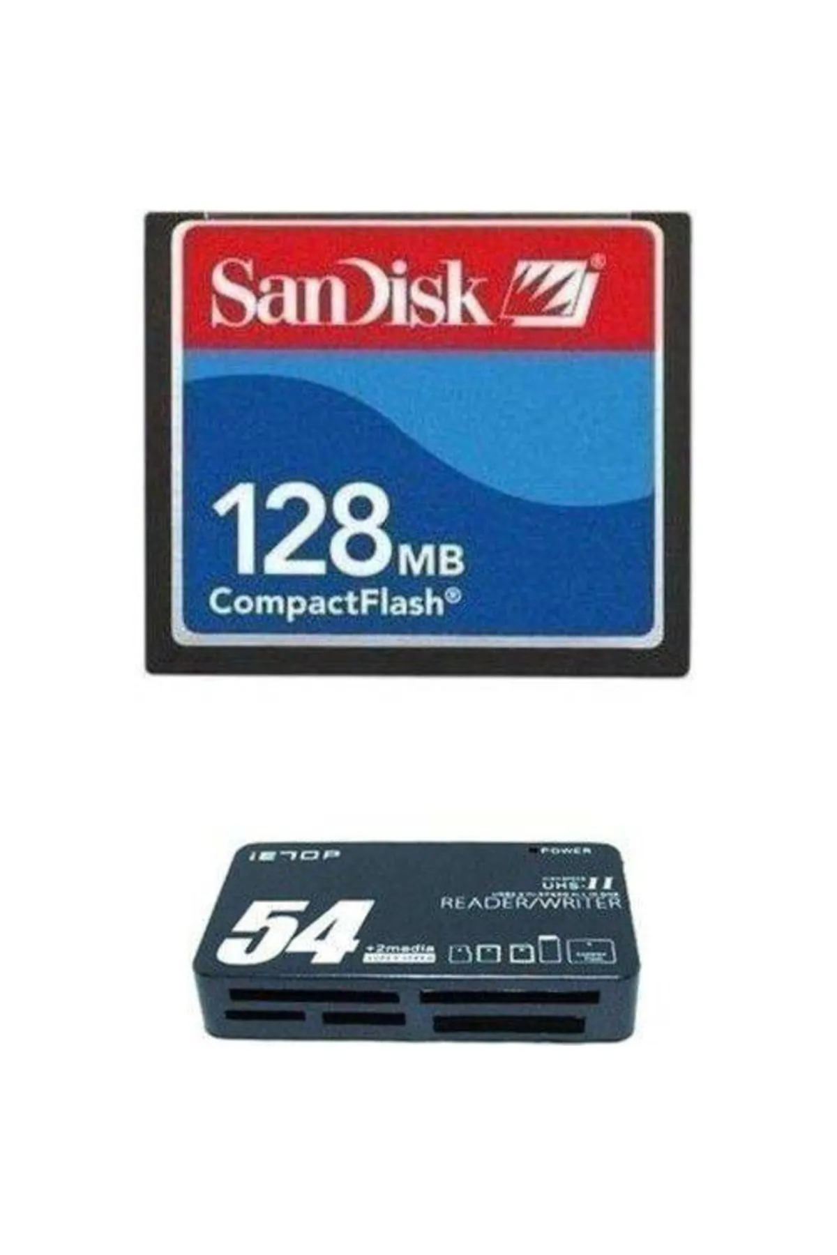 Pmr 128 Mb Sandisk Compact Flash Hafıza Kartı - Usb 2.0 Cf Kart Okuyucu