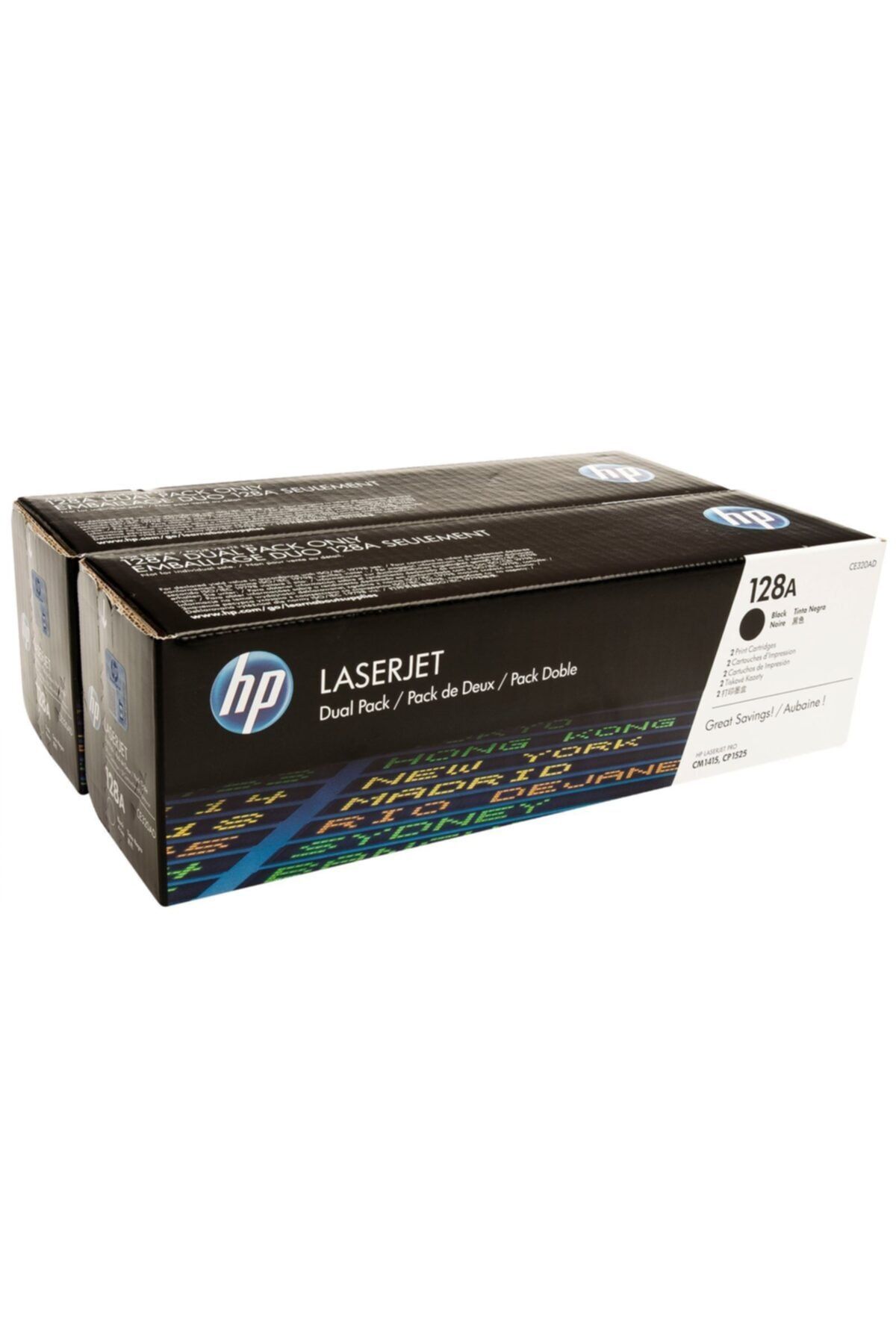 HP 128A Black Siyah Çiftli 2.000 Sayfa Toner Ce320Ad / Hp