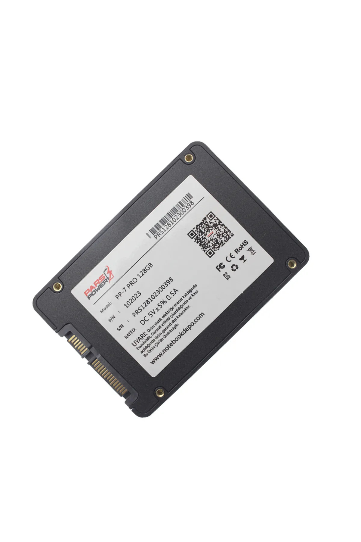 Genel Markalar 128GB  3D Nand (500/450) SATA 3.0 SSD PARS POWER 2.5" PP-7 PRO 128 GB PARS128S