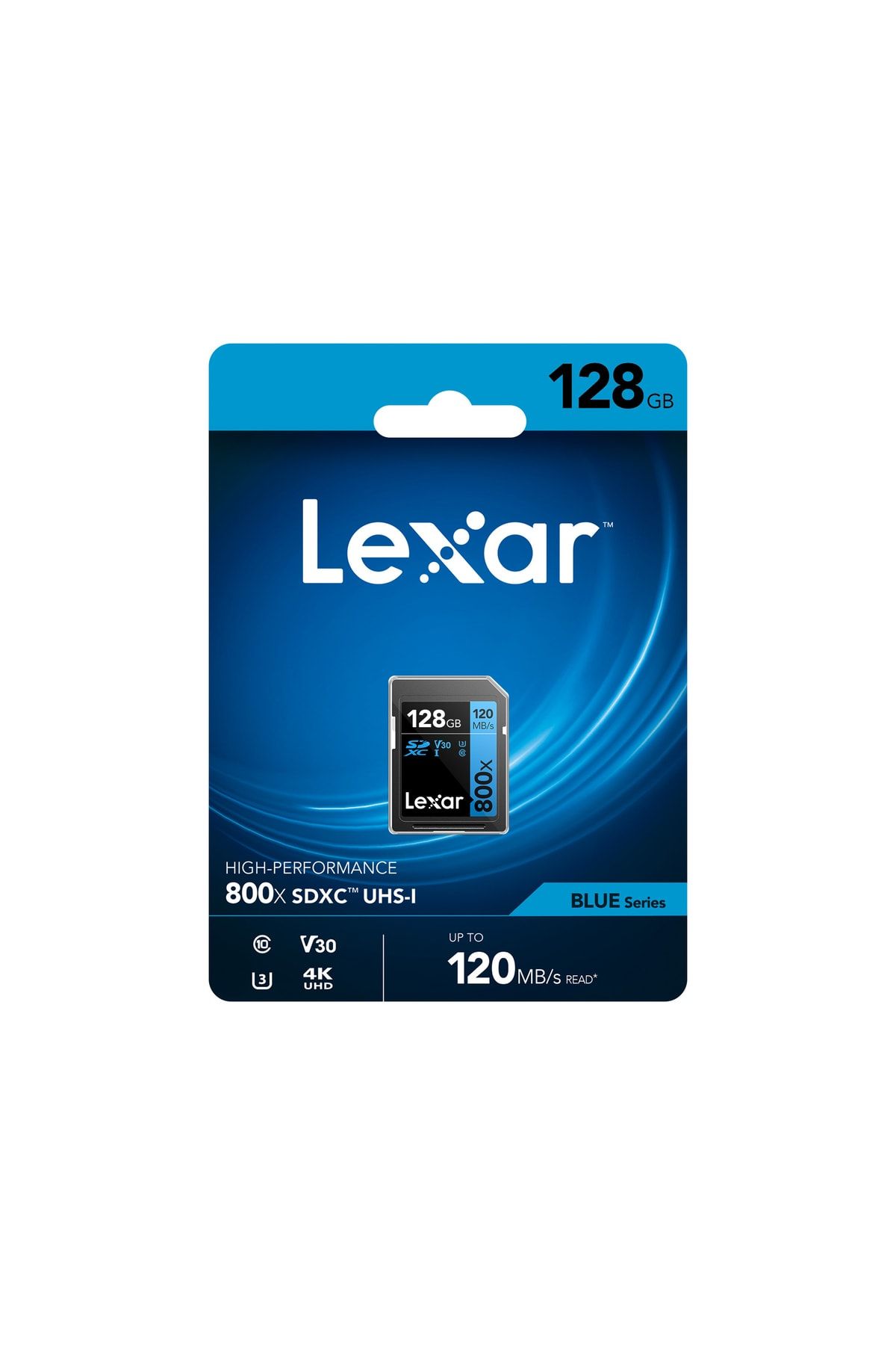 Lexar 128gb 800x Sdxc U3 V30 C10 4k Uhd 120mb/s Uhs-ı Hafiza Karti (blue Serıes )