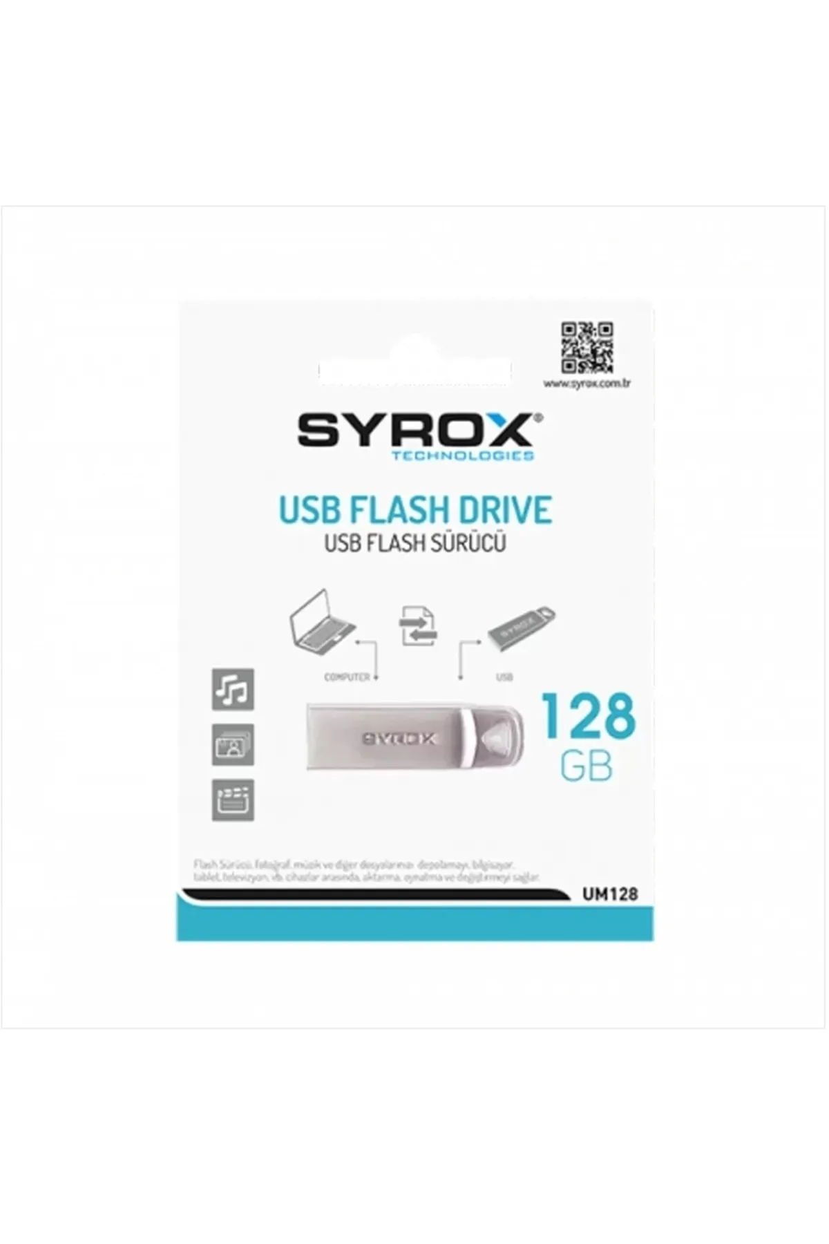 Syrox 128gb Metal Usb Flash Bellek Um128