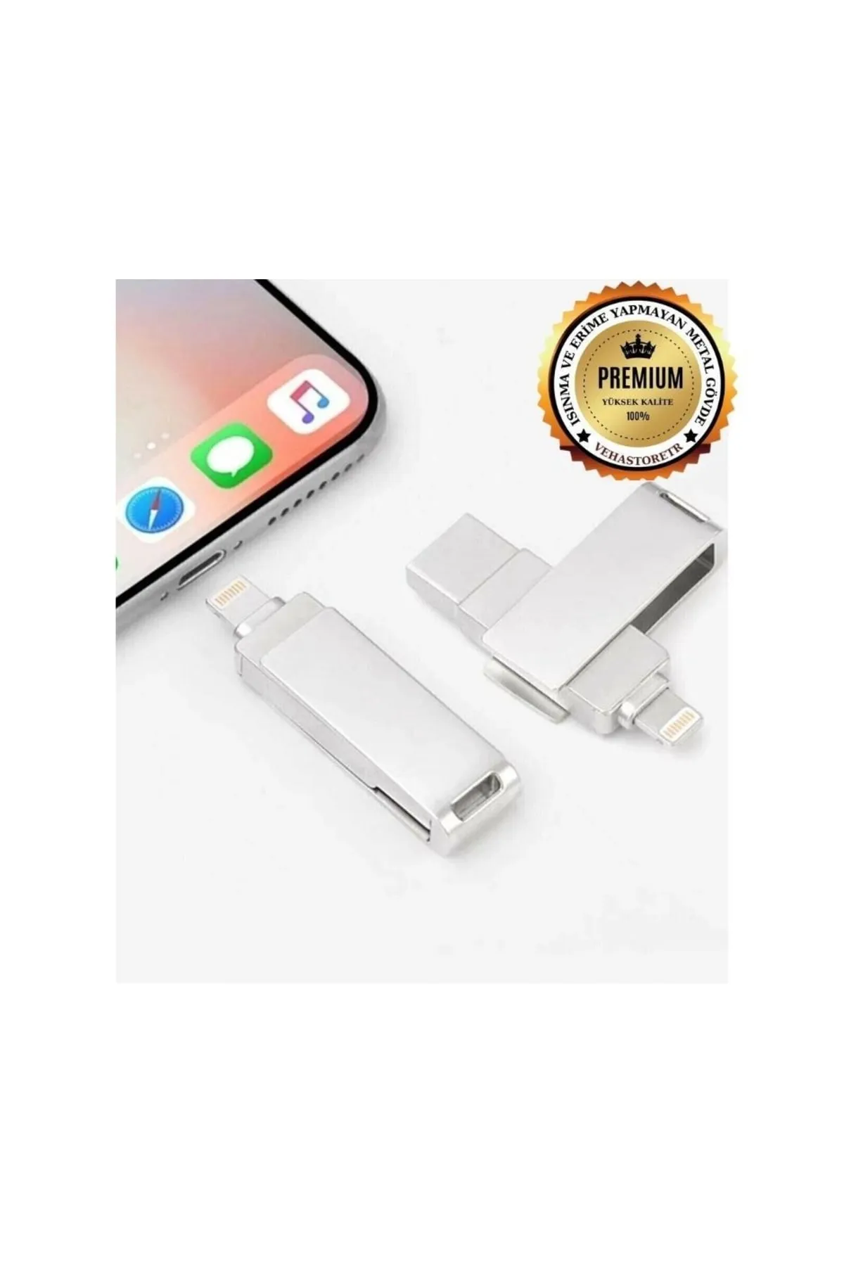 VEHASTORE 128gb Otg Iphone Usb Flash Bellek 11 / 11 Pro / 7 / 7 Plus 8 / 8 Plus / Se Uyumlu