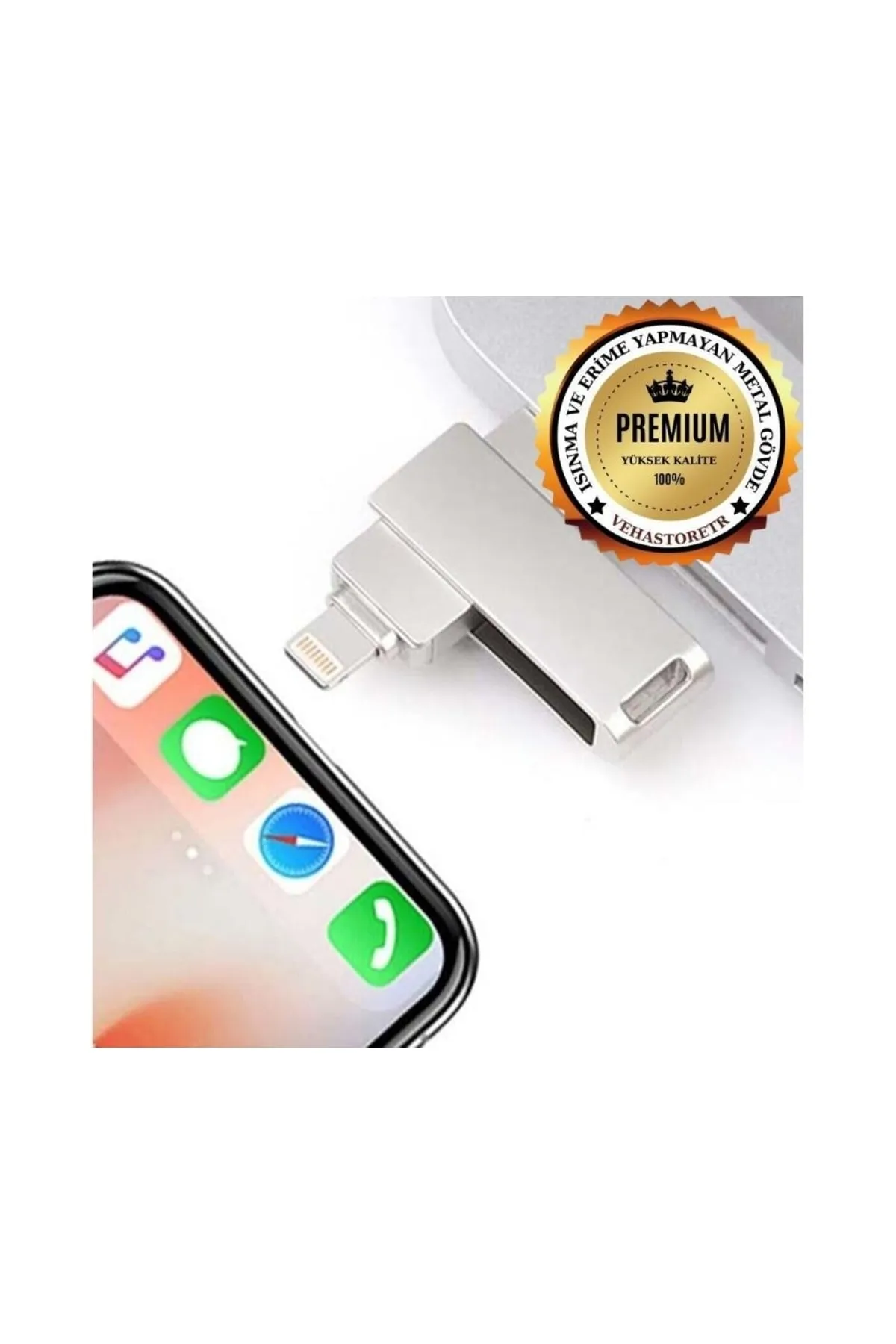 VEHASTORE 128gb Otg Iphone Usb Flash Bellek 11 / 11 Pro / 7 / 7 Plus 8 / 8 Plus / Se Uyumlu