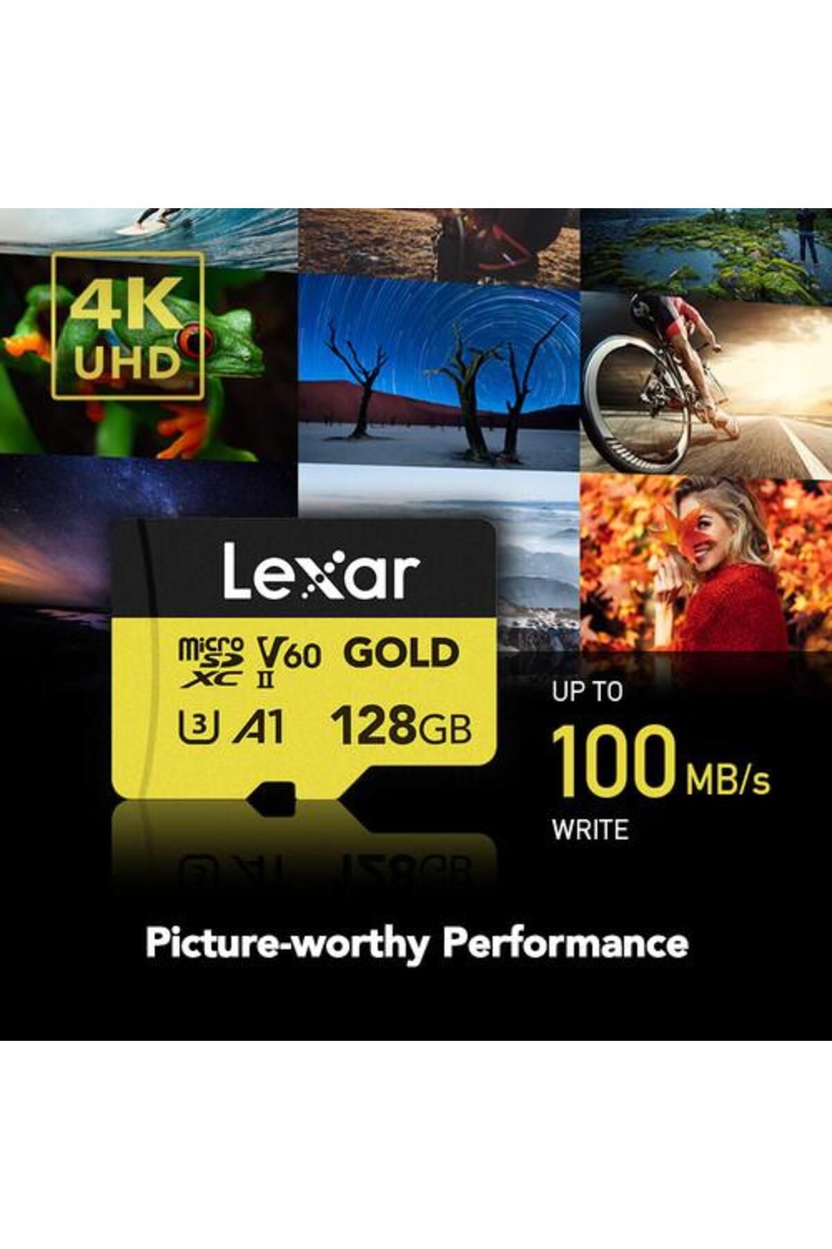 Lexar 128GB Professional GOLD V60 280mb UHS-II Micro Sd Hafıza Kartı