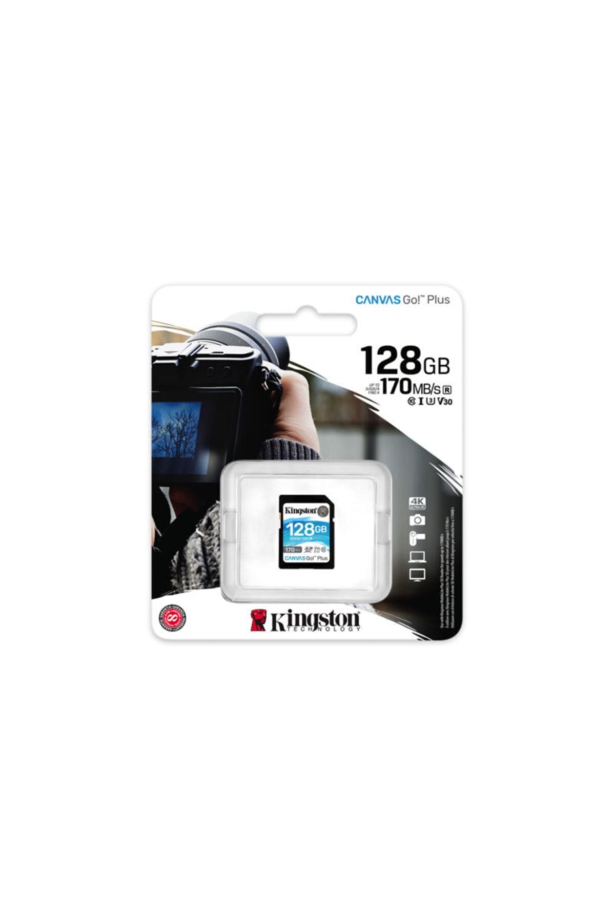 Kingston 128gb Sd Class 3 Uhs-ı 170mb/s 90mb/s Canvas Go Hafıza Kartı