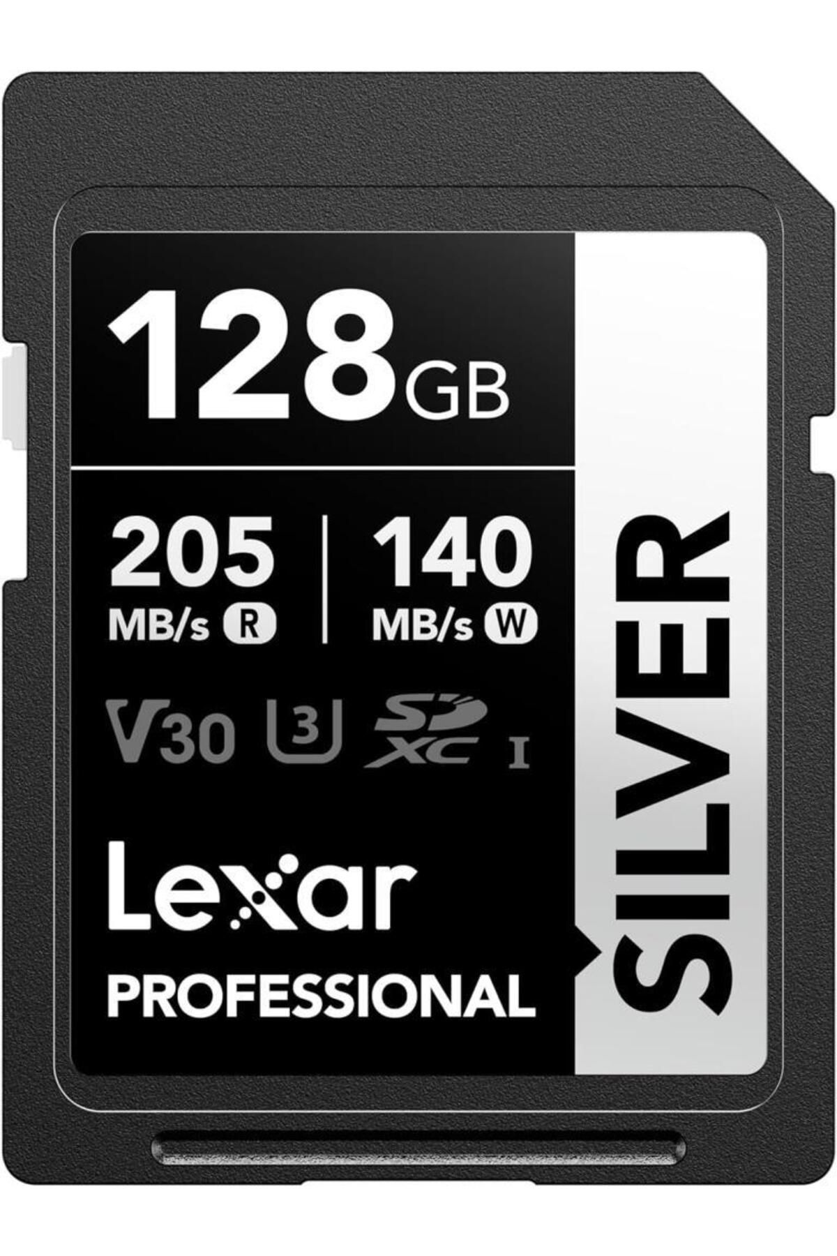 Lexar 128gb Silver Plus Sd Uhsı V30 U3 205mb/s 150mb/s Hafıza Kartı