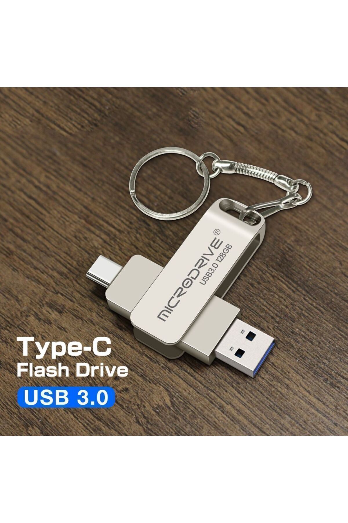 MicroDrive 128gb. Type-c Ve Usb 3.0 Hızlı Usb Flash Bellek Otg Çift Girişli Metal Sağlam Orginal