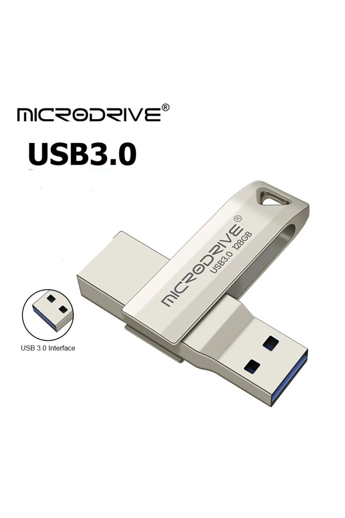 MicroDrive 128gb. Usb Flash Bellek 3.0 Metal Sağlam