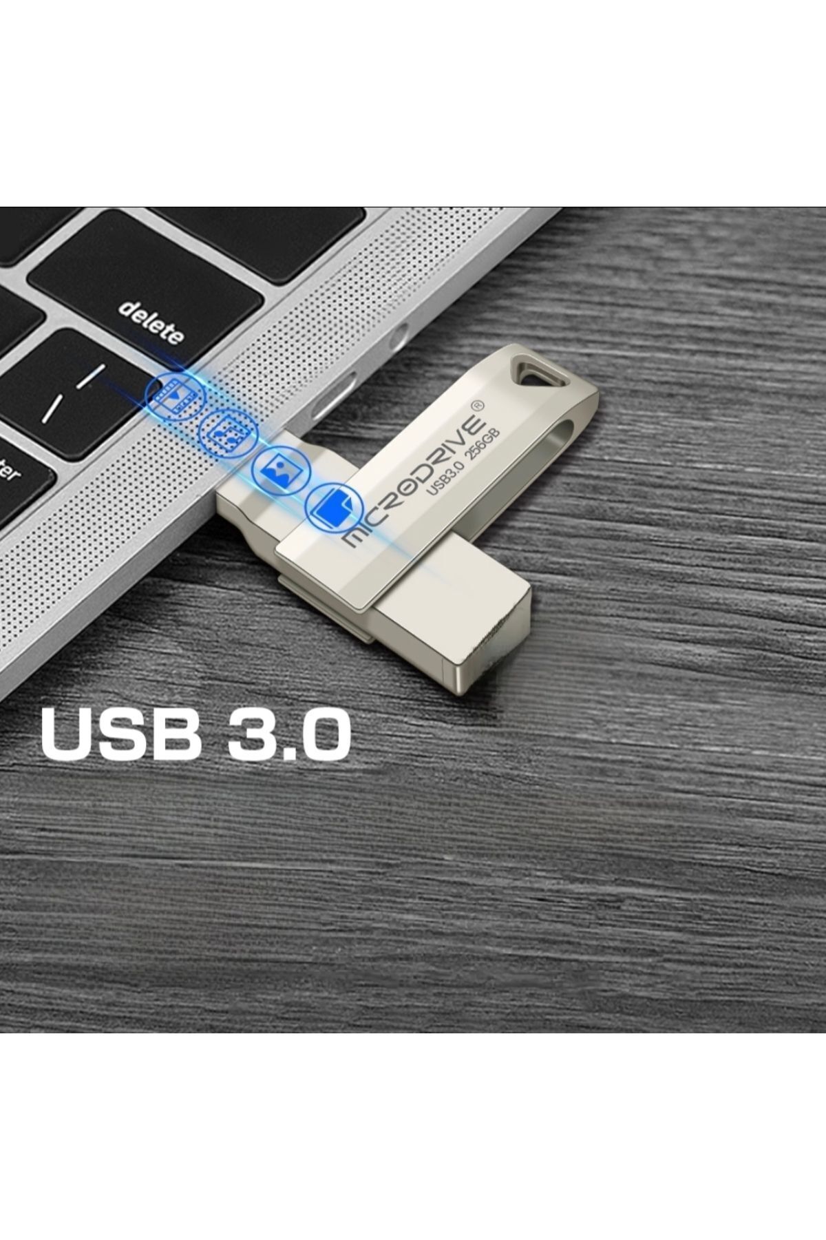 MicroDrive 128gb. Usb Flash Bellek 3.0 Metal Sağlam