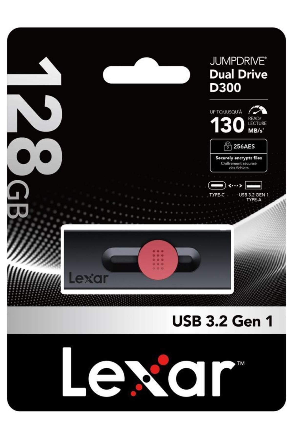 Lexar 128gb Usb Typec D300 100MB/s USB3.2 Flash Bellek