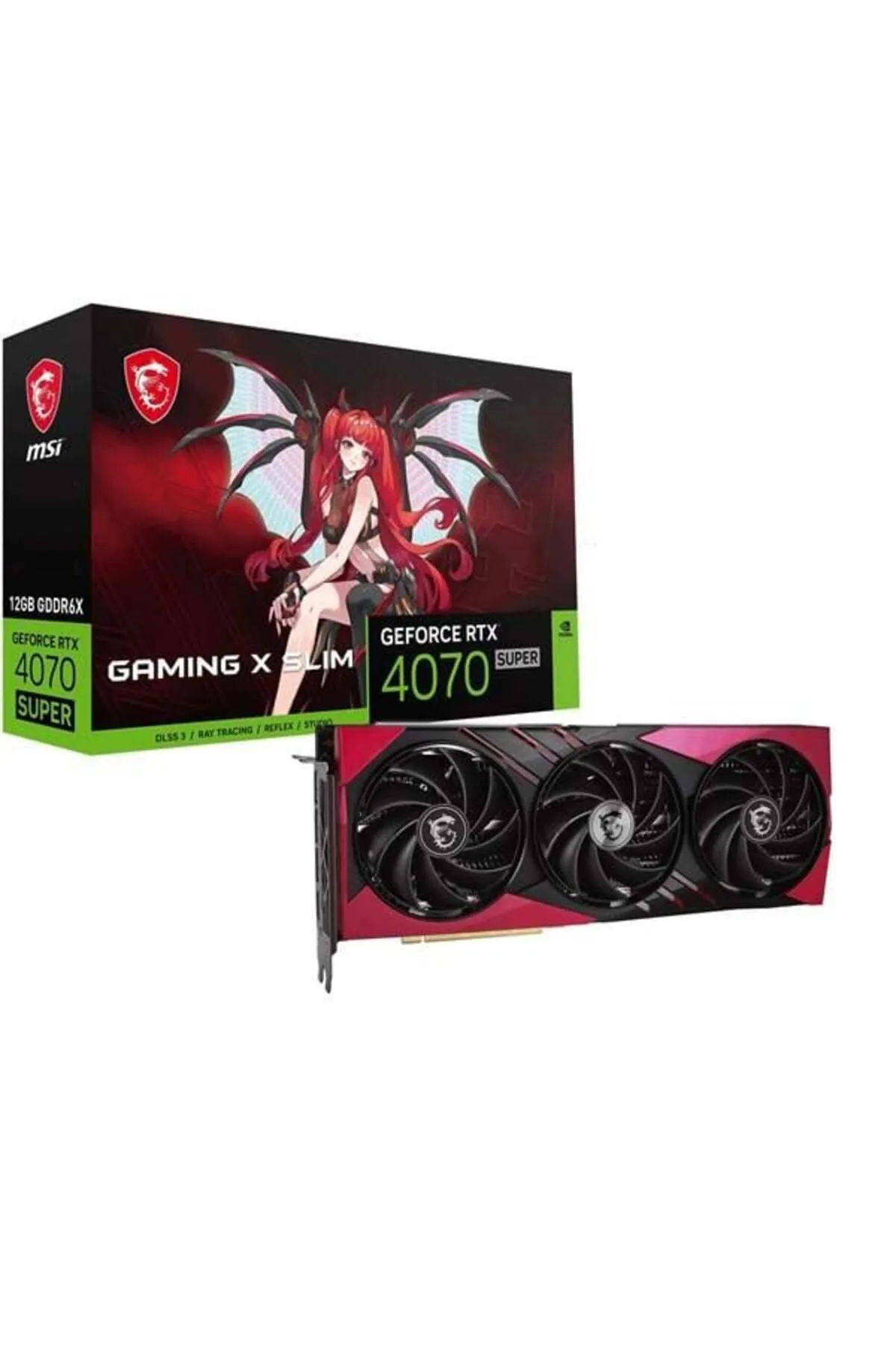 MSI 12gb Rtx4070 Super Gamıng X Slım Mlg Gddr6x Hdmı-dp Pcıe 4.0