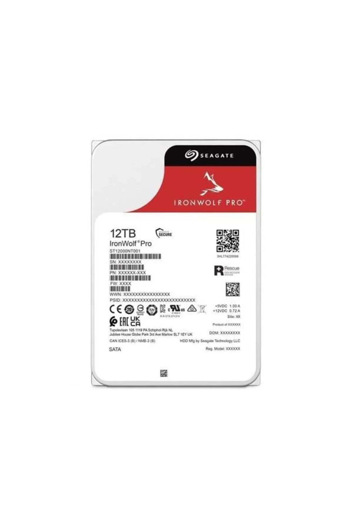 Seagate 12tb Ironwolf Pro St12000nt001 256mb 7200 Rpm Nas Diski