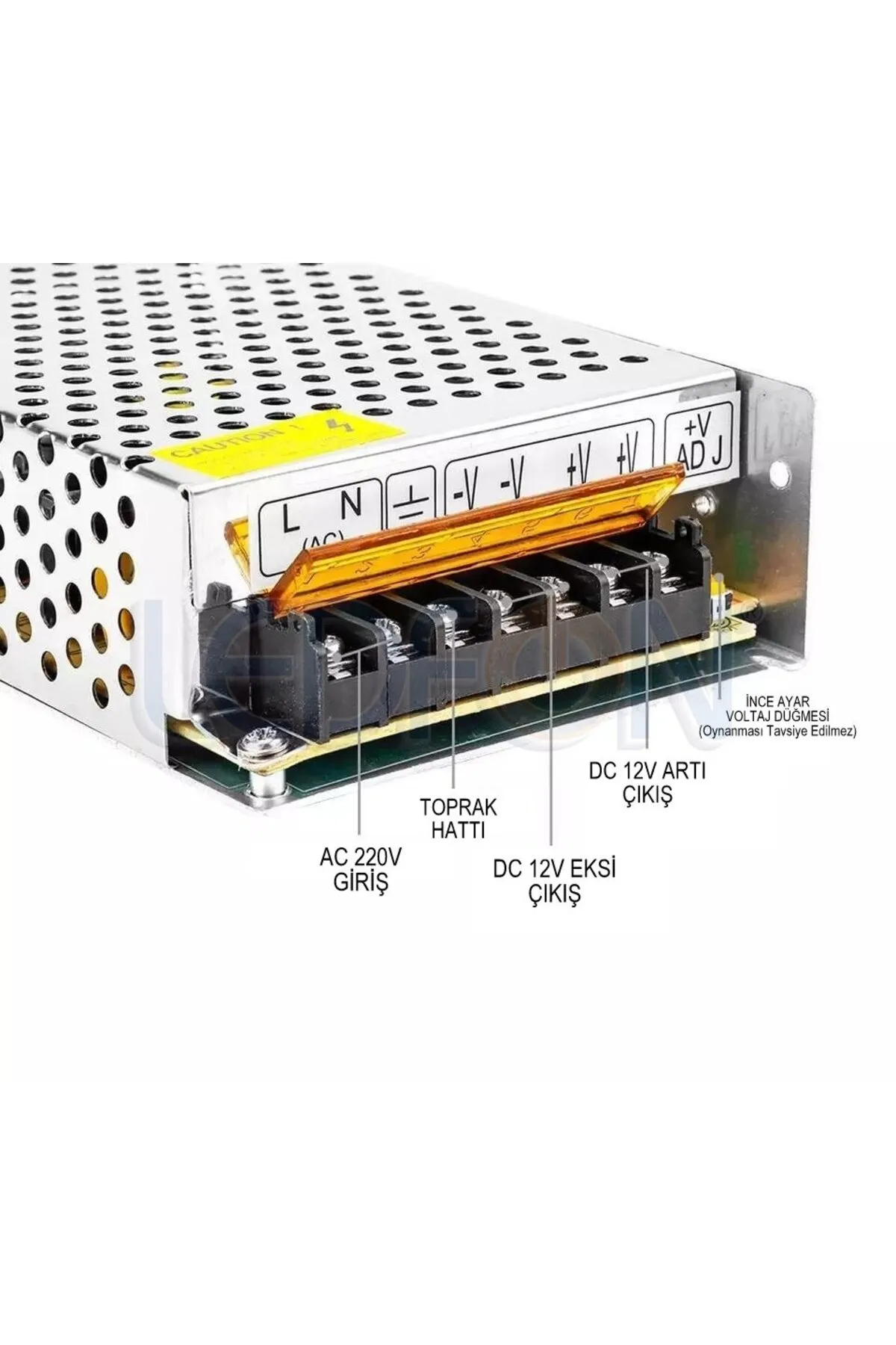 LEDFON 12V 5 Amper 60W Metal Kalın Kasa Adaptör