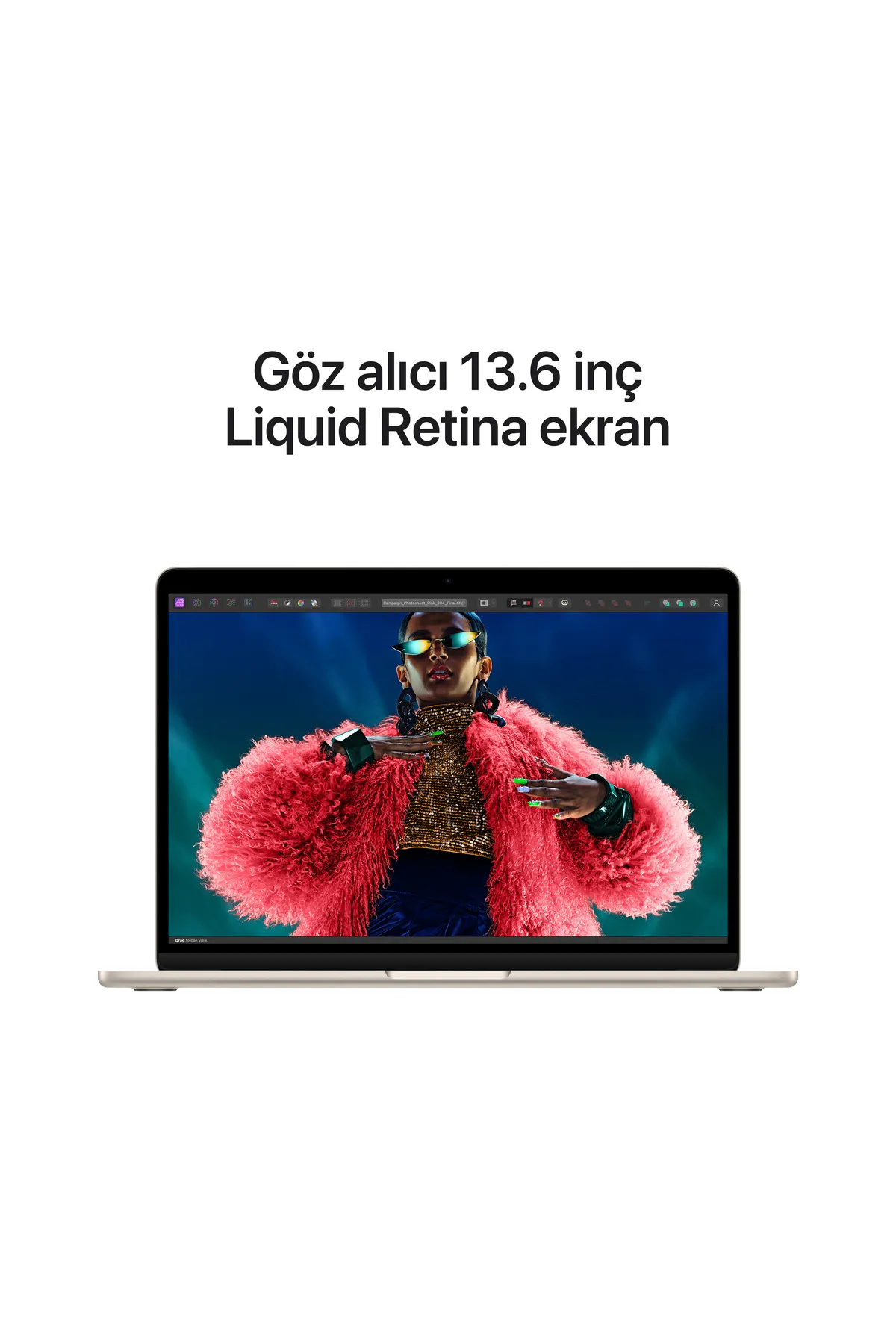 Apple 13-inch MacBook Air: Apple M3 chip with 8-core CPU and 8-core GPU, 16GB, 256GB SSD - Yıldız Işığı