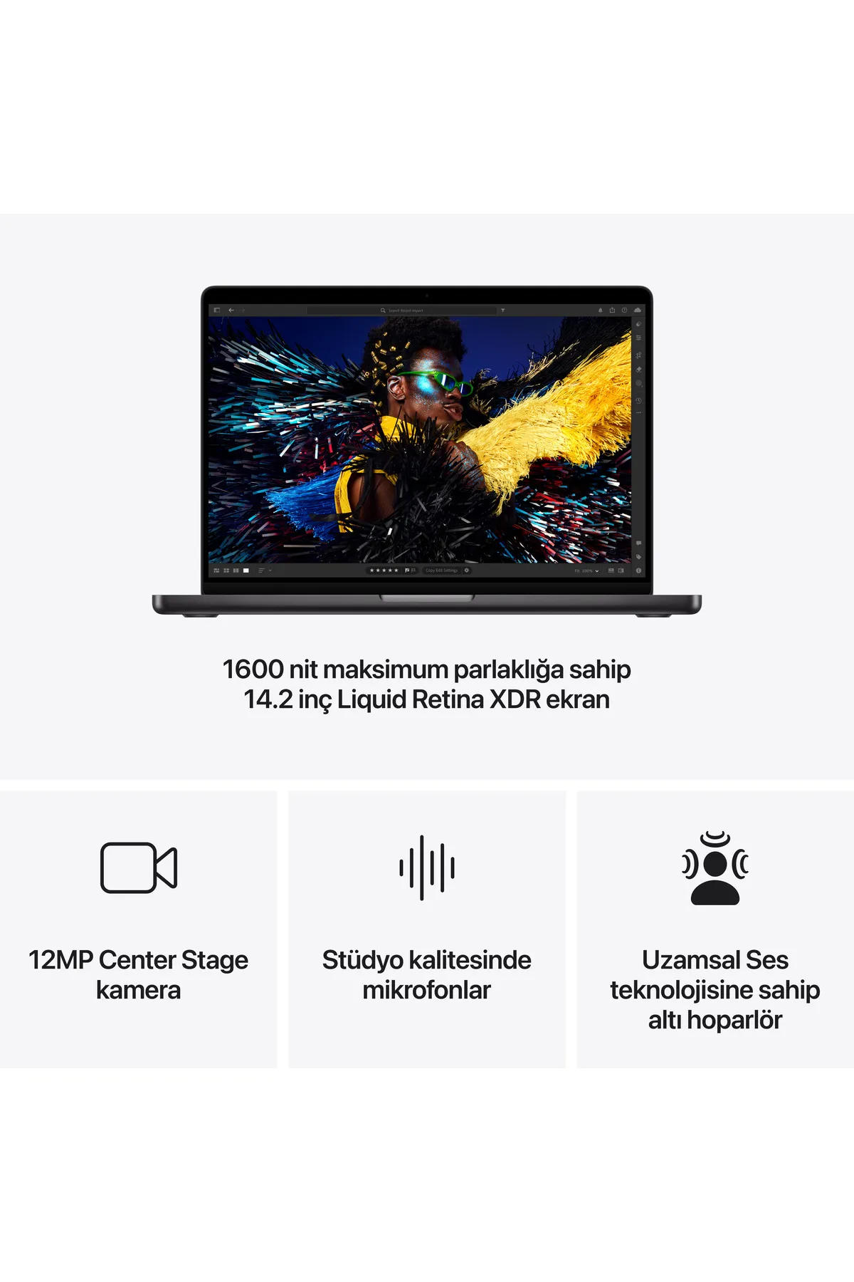 Apple 14-inch MacBook Pro: Apple M4 Max chip with 14?core CPU and 32?core GPU, 36GB, 1TB SSD - Uzay Siyahı