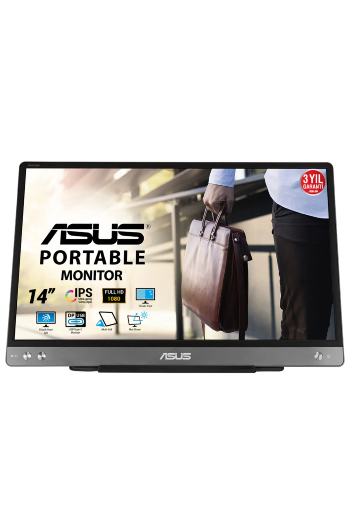 Asus 14" IPS MB14AC 5MS 60Hz TYPE-C EV Ofis Tipi Monitör (1920 X 1080)