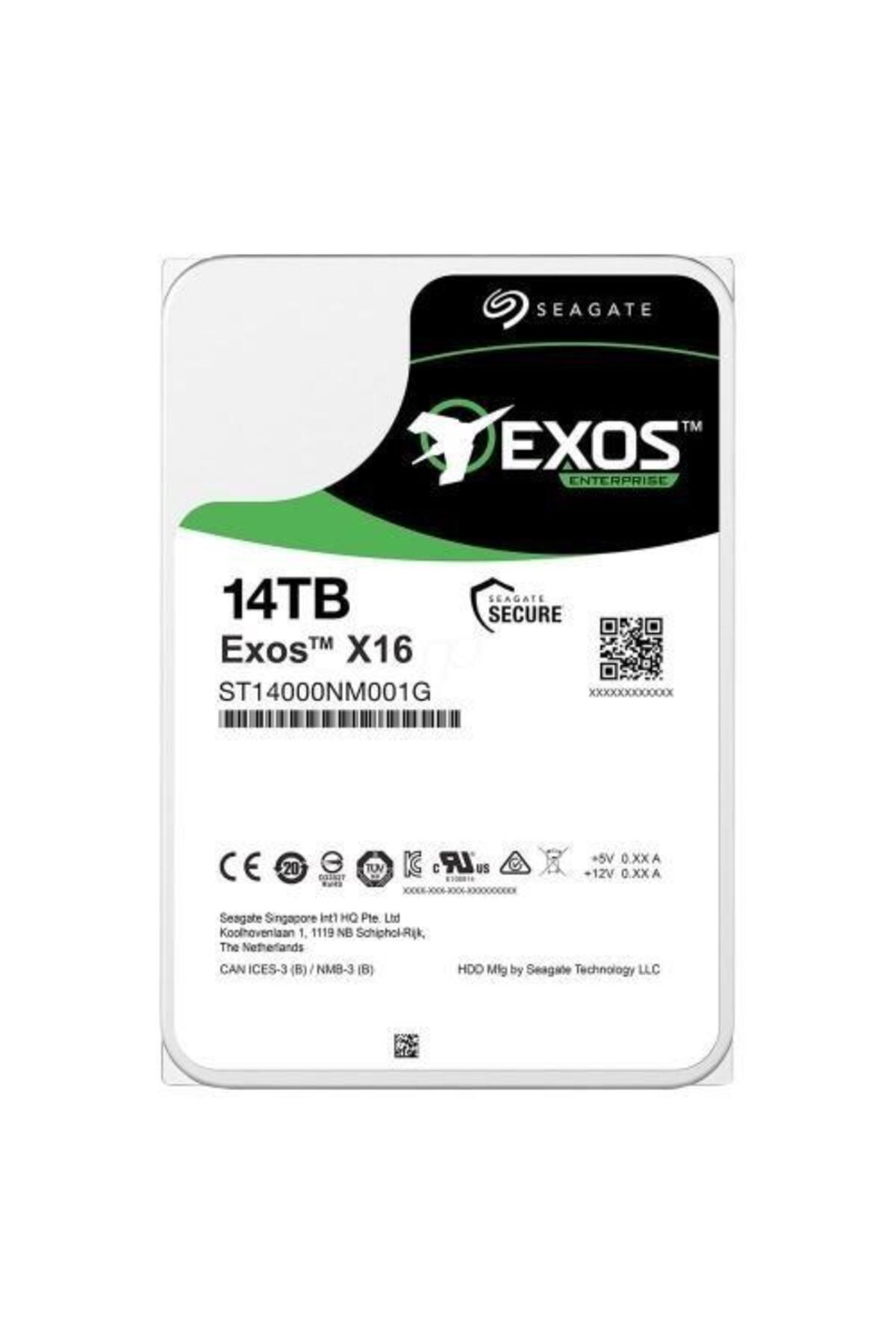 Seagate 14tb Exos X16 256mb 7200rpm Sata-3 Nas Ve Güvenlik Diski