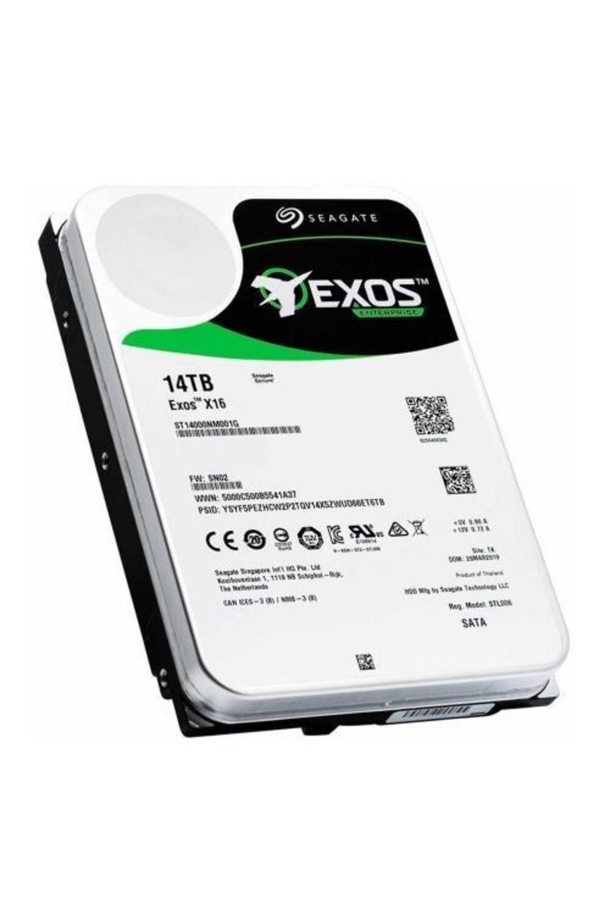 Seagate 14tb Exos X16 256mb 7200rpm Sata-3 Nas Ve Güvenlik Diski