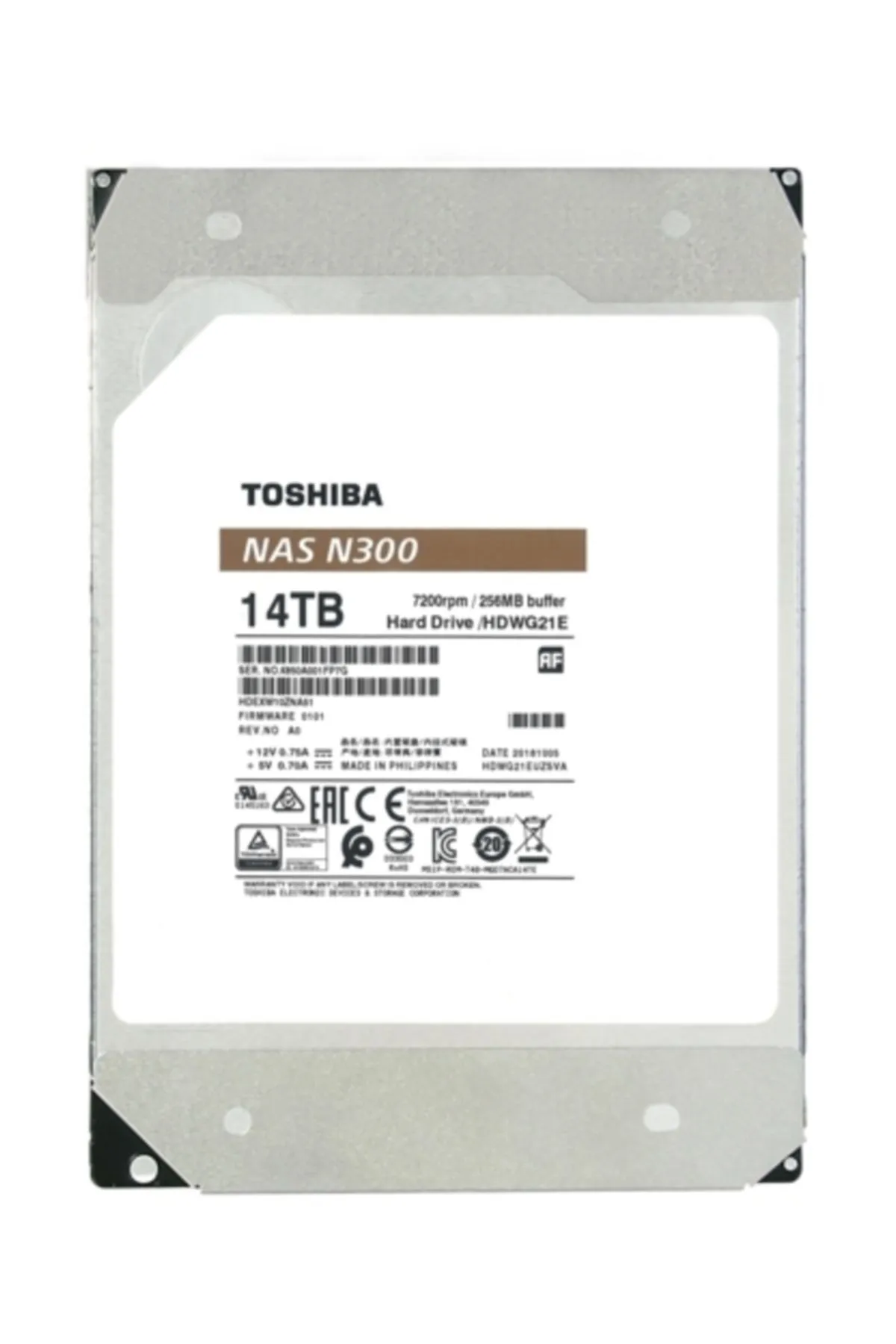 Toshiba 14tb N300 7200rpm 256mb 7-24 Hdwg21euzsva Nas Harddisk