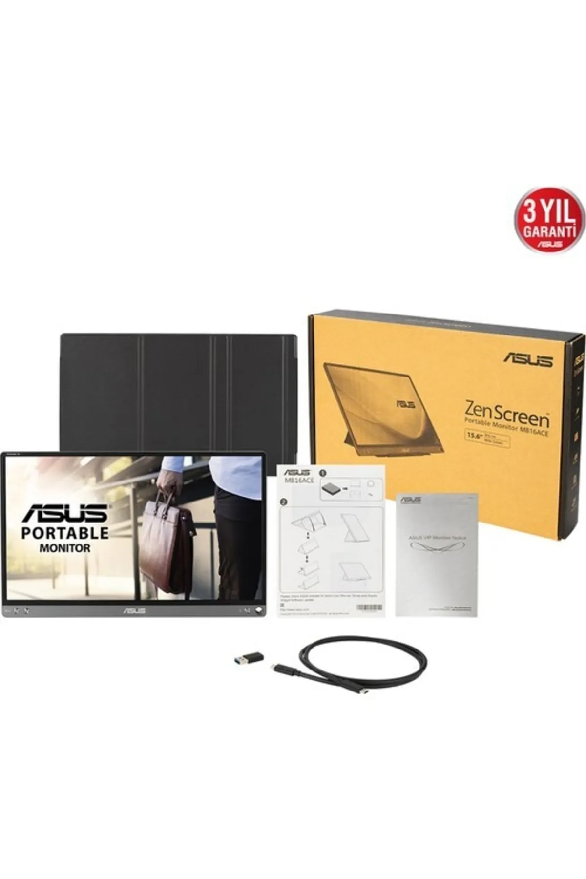 Asus 15.6 Inc Zenscreen Mb16ace 75hz 5ms (type-c) Full Hd Ips Taşınabilir Monitör