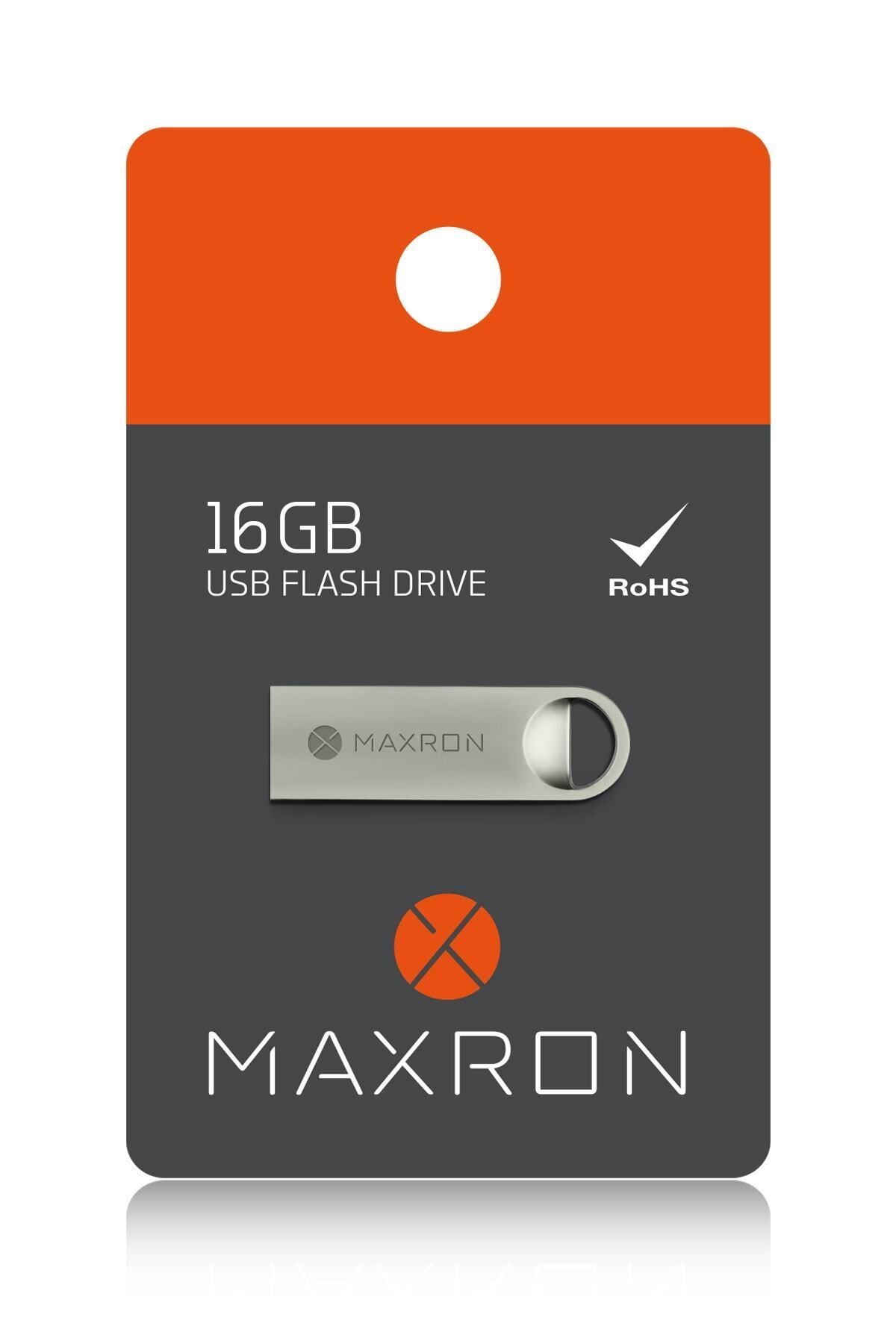 Maxron 16 GB Flash Bellek Metal Gövde Ömür Boyu Garantili Güvenli Usb Bellek Data Traveler