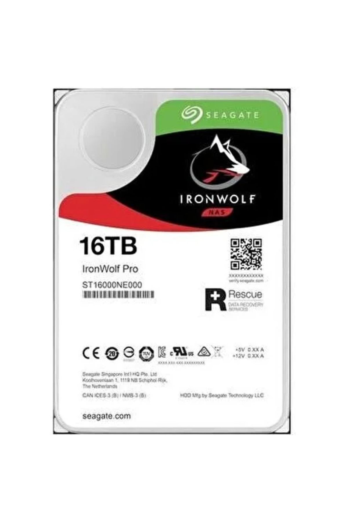 Seagate 16 Tb Ironwolf Pro New St16000Nt001 Sata 3.0 7200 Rpm Harddisk