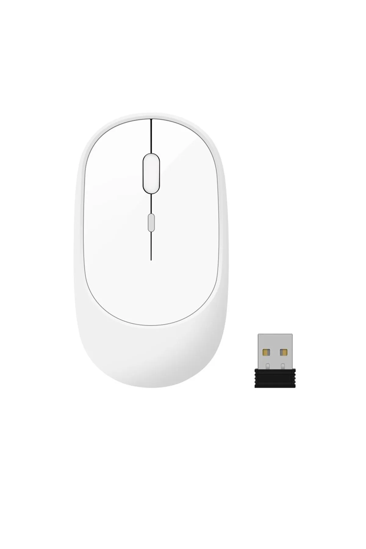 Genel Markalar 1600 Dpı Şarj Edilebilir 2.4 Ghz Bluetooth Kablosuz Mouse - Al2674 Beyaz Modern Tasarım 431550