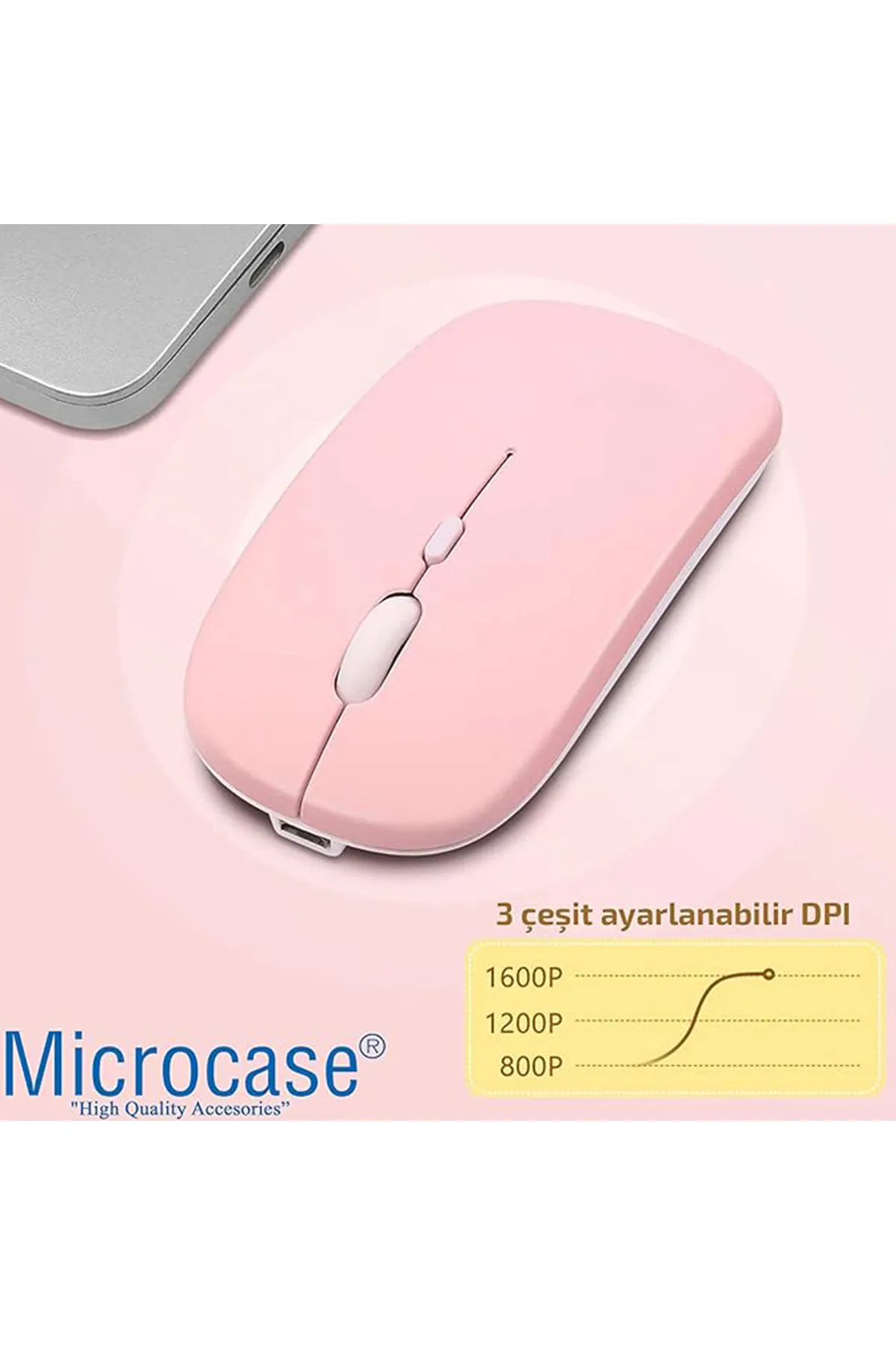 Microcase 1600 Dpı Şarj Edilebilir 2.4 Ghz Çift Modlu Bluetooth Kablosuz Mouse -Model Al2675